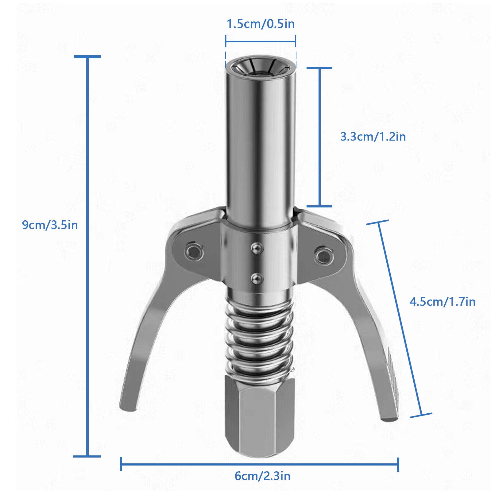 Grease Gun Coupler High Pressure Quick Release Lock Nozzles w/Hose For 1/8"NPT 12
