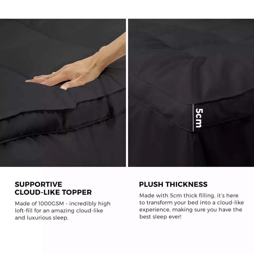 5CM Bedding Luxury Pillowtop Mattress Topper Mat Pad Antibacterial and dust mite-resistant Queen:153*203cm 5