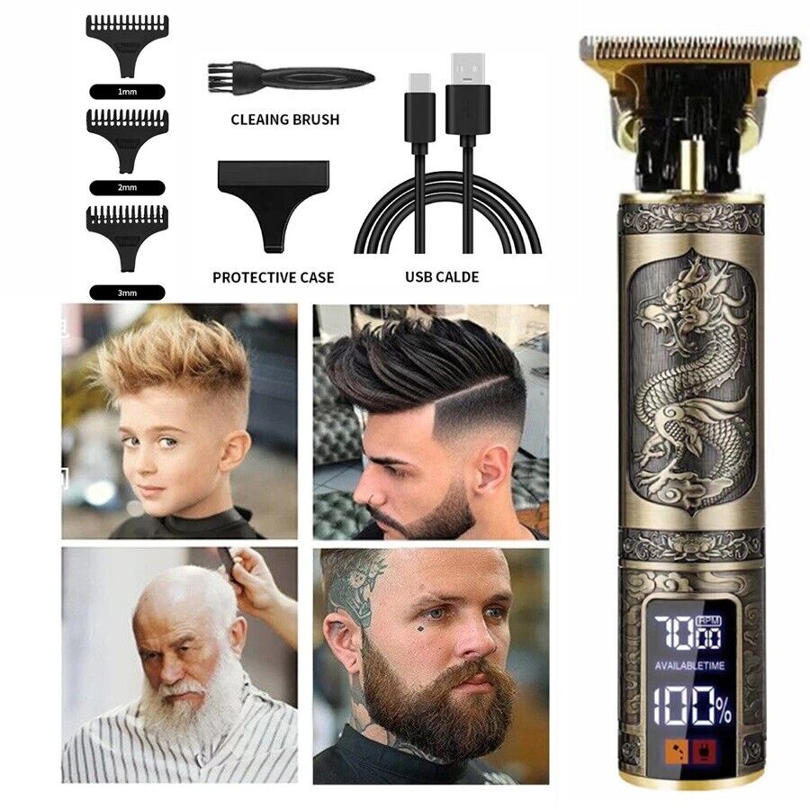 Professional Mens Hair Clippers Shaver Trimmers Machine Cordless Beard Electric 7