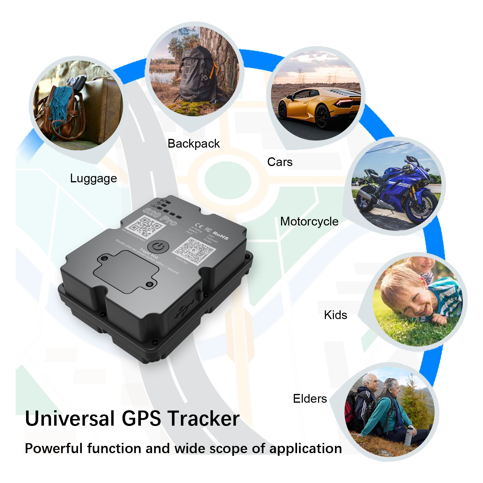 4G GPS Tracker for Car/Moto/Luggage - Waterproof, Real-time Tracking 30 Days Battery Life, Remote Control via Free Trial App. 5