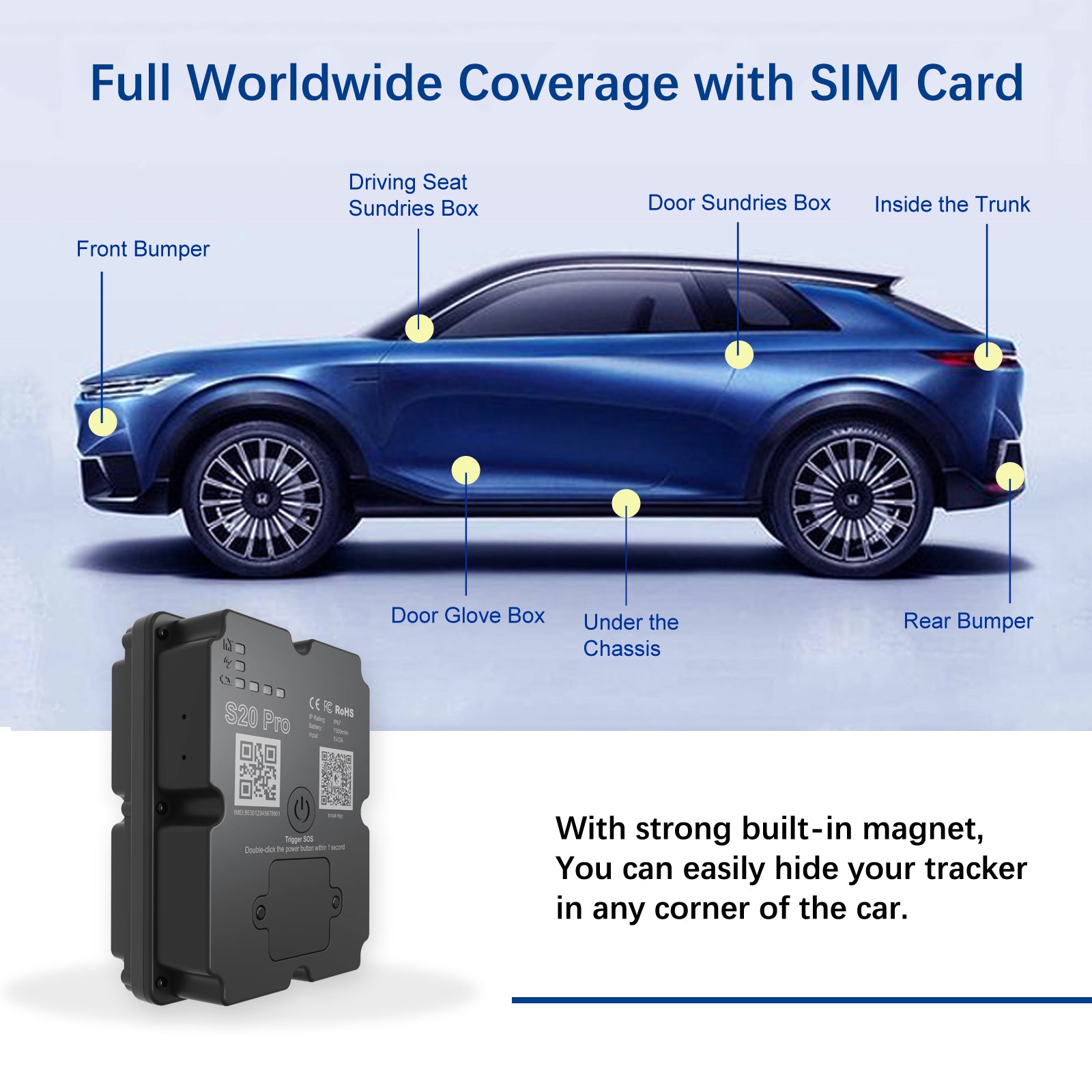 4G GPS Tracker for Car/Moto/Luggage - Waterproof, Real-time Tracking 30 Days Battery Life, Remote Control via Free Trial App. 11