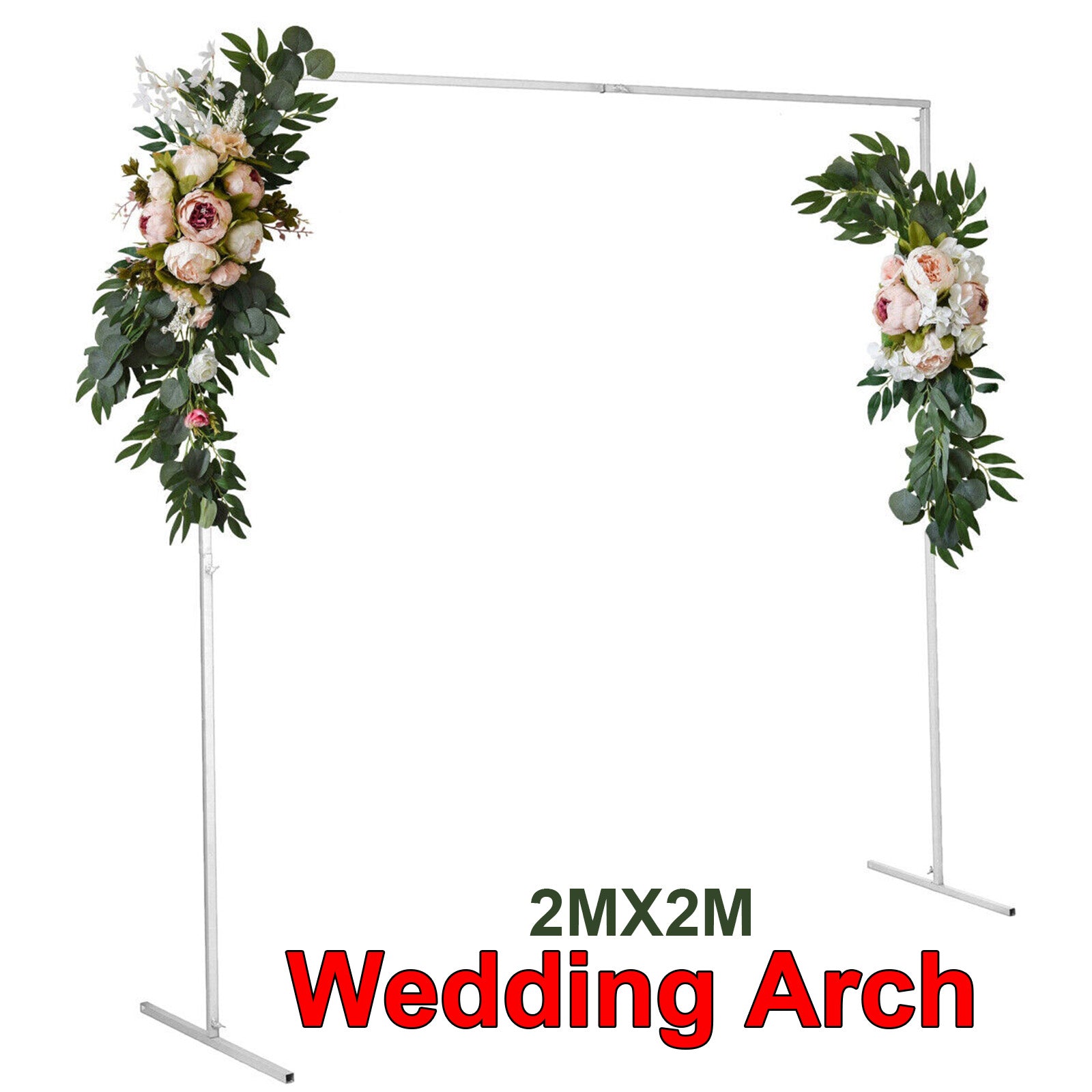 Wedding Arch White Square Backdrop Flower Display Stand Background 2.2M 3
