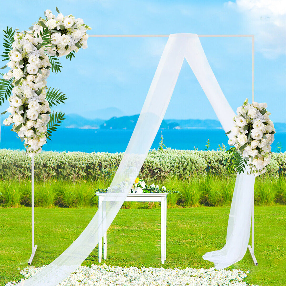 Wedding Arch White Square Backdrop Flower Display Stand Background 2.2M 4
