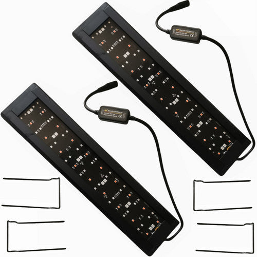 2Sets LED Light 40cm Full Spectrum Aquarium Lighting Aqua Plant Fish Tank Lamp 15W 3