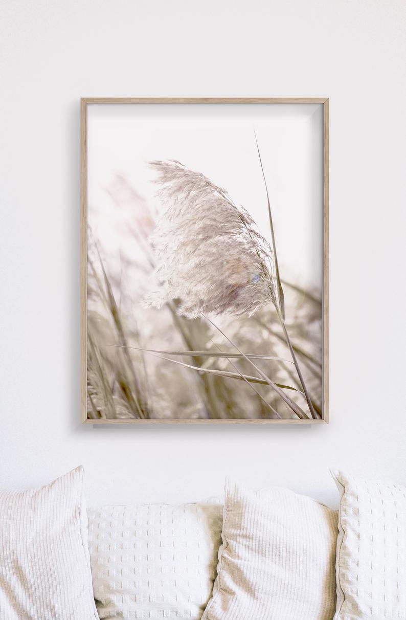 Wall Art 40cmx60cm Pampas Grass 2 Sets Wood Frame Canvas 5
