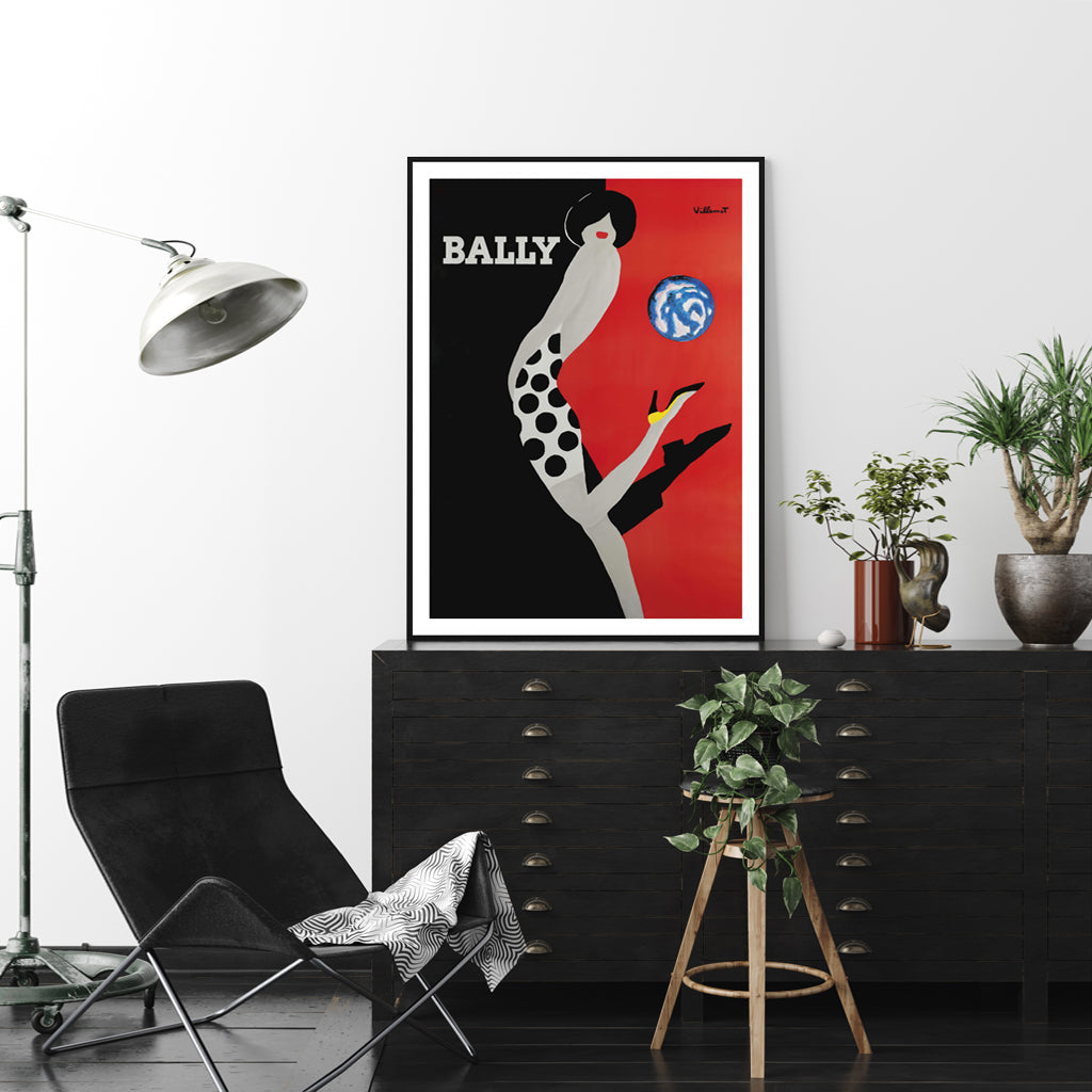 Wall Art 50cmx70cm Fashion Bally Black Frame Canvas 4