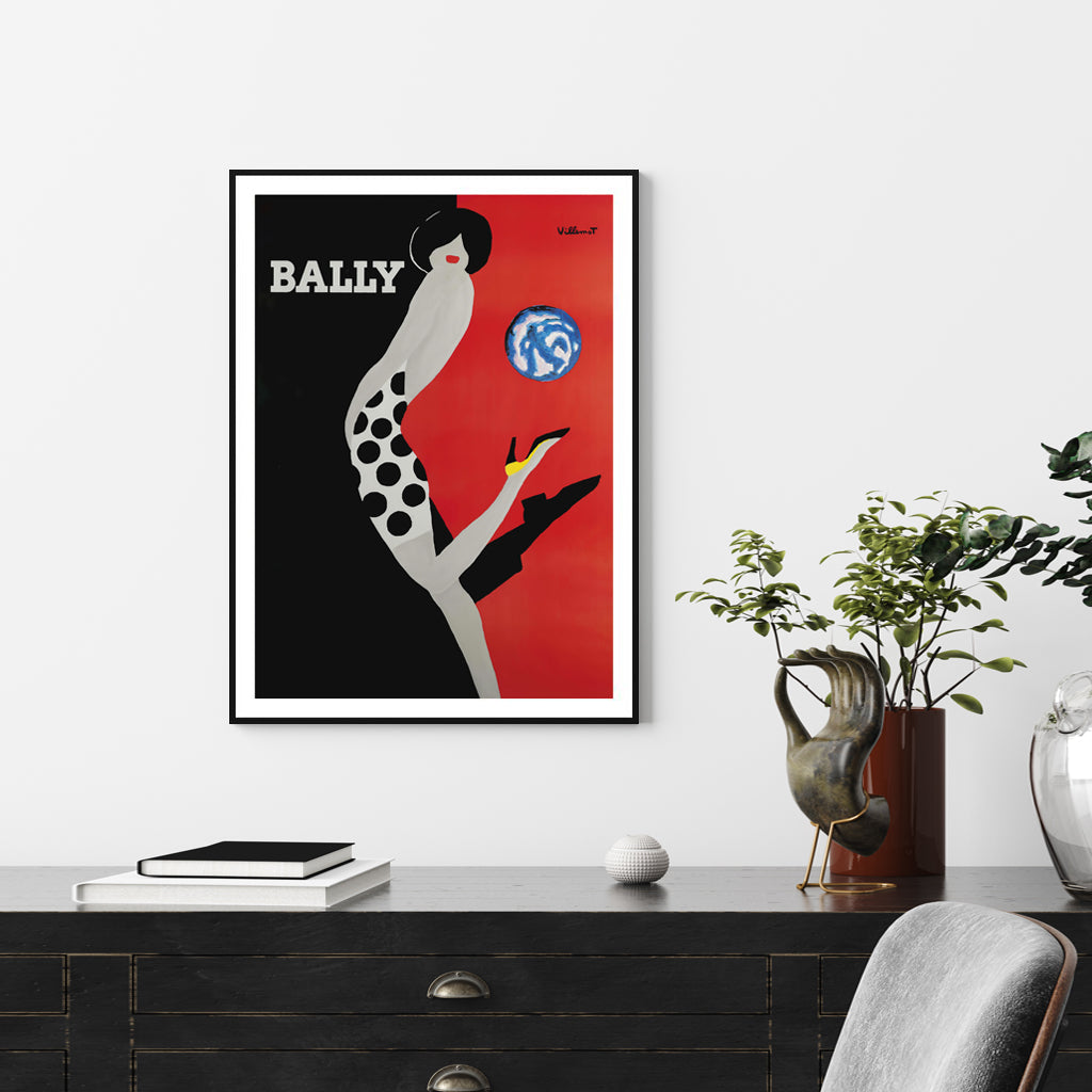 Wall Art 70cmx100cm Fashion Bally Black Frame Canvas 5