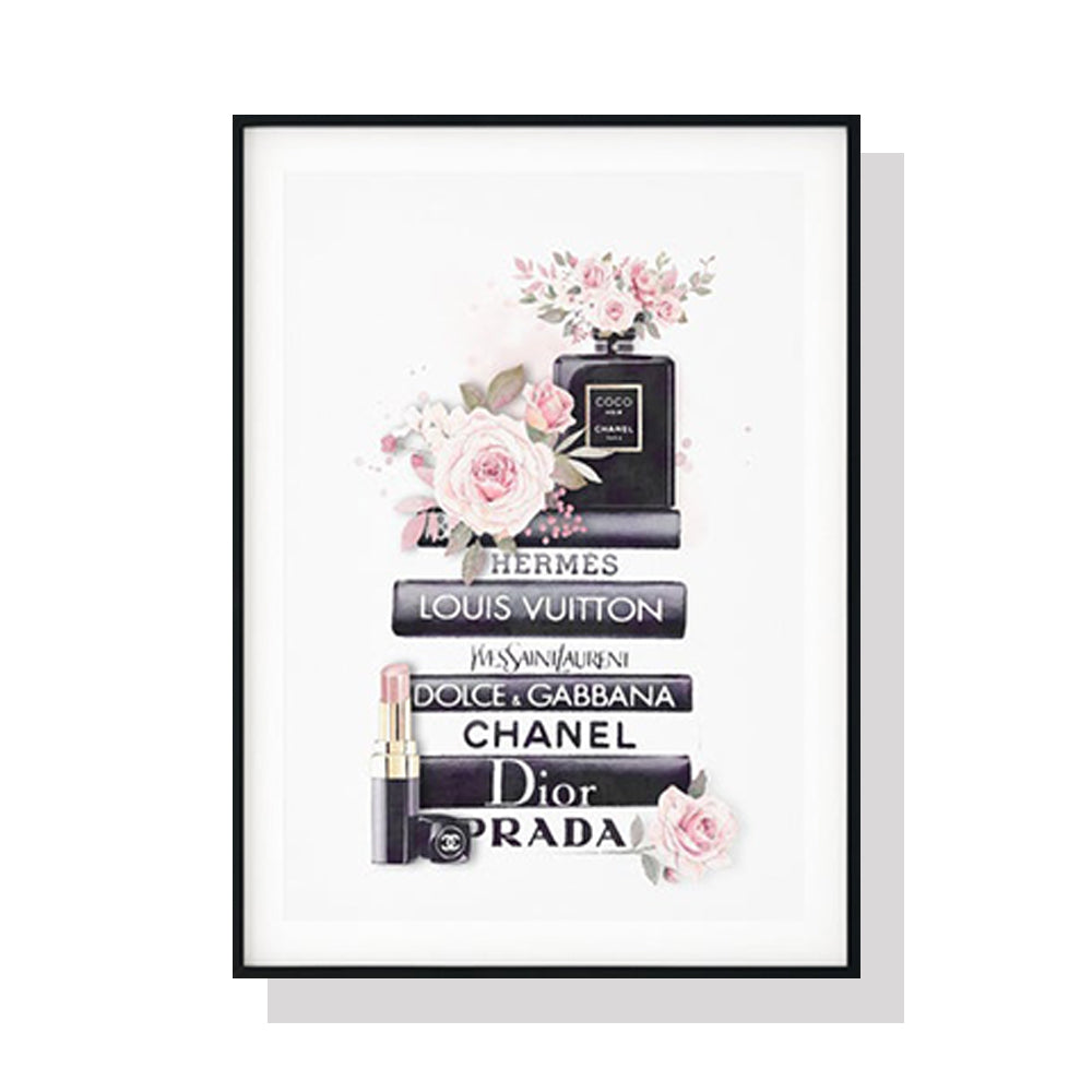 Wall Art 70cmx100cm Fashion Book Black Frame Canvas 4