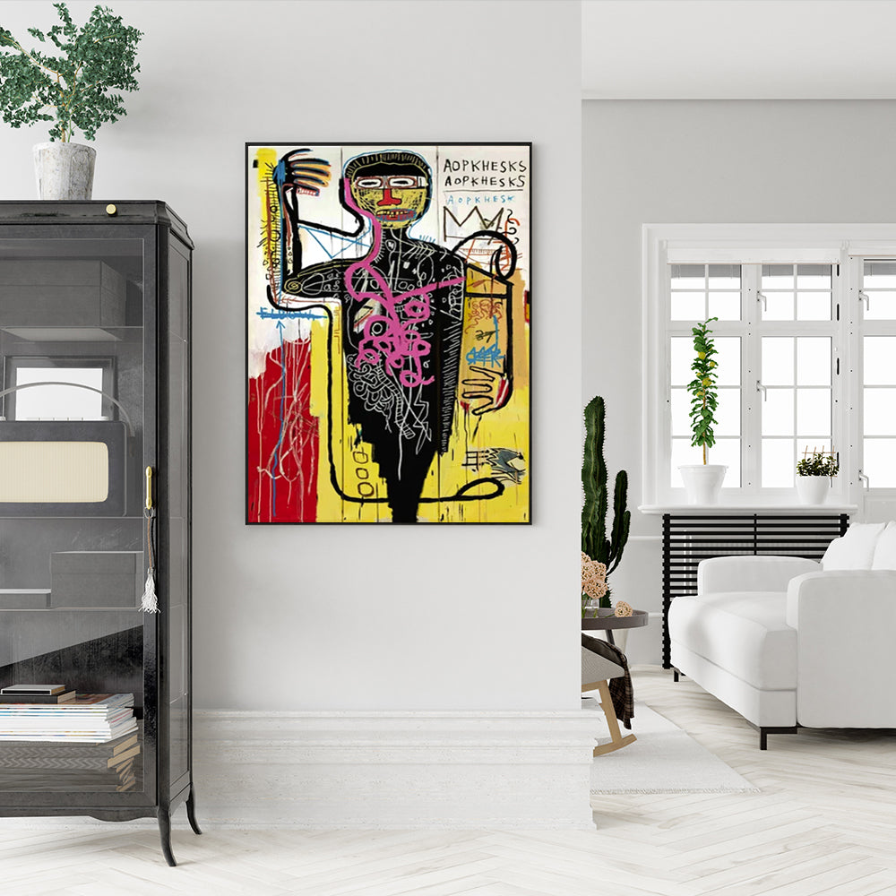 Wall Art 70cmx100cm Versus Medici Black Frame Canvas 3