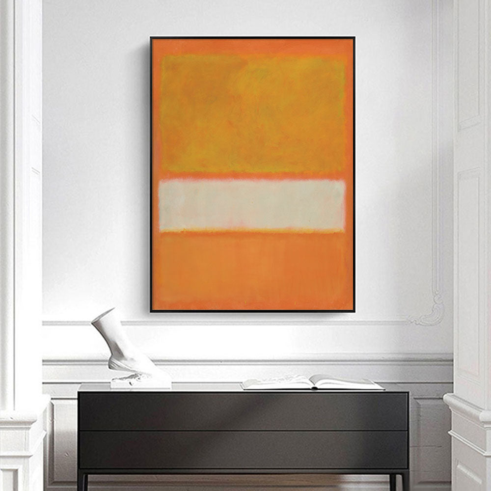 Wall Art 90cmx135cm Yellow By Mark Rothko Black Frame Canvas 3