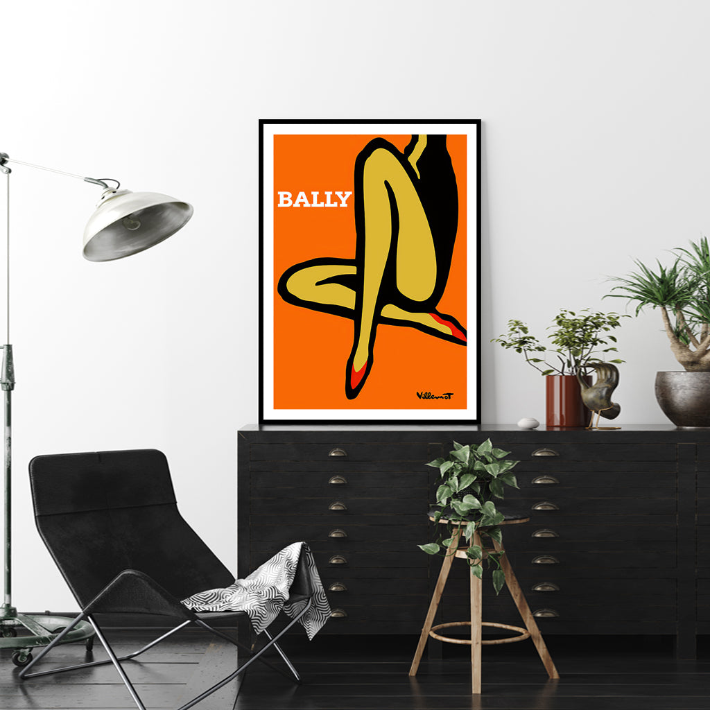 Wall Art 40cmx60cm Orange Legs Black Frame Canvas 3