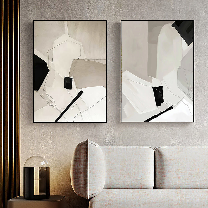 Wall Art 50cmx70cm Modern Abstract 3 Sets Black Frame Canvas 3