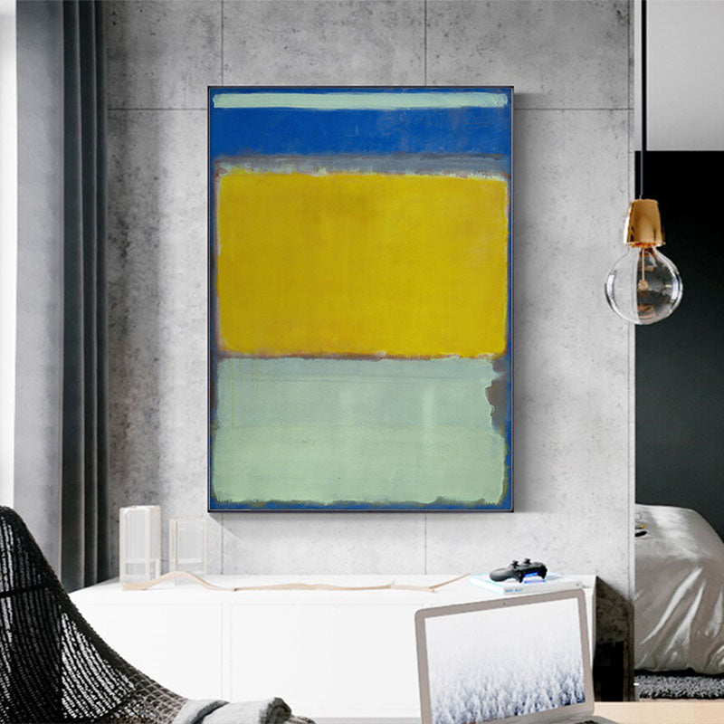 Wall Art 50cmx70cm Blue Yellow Green By Mark Rothko Black Frame Canvas 4