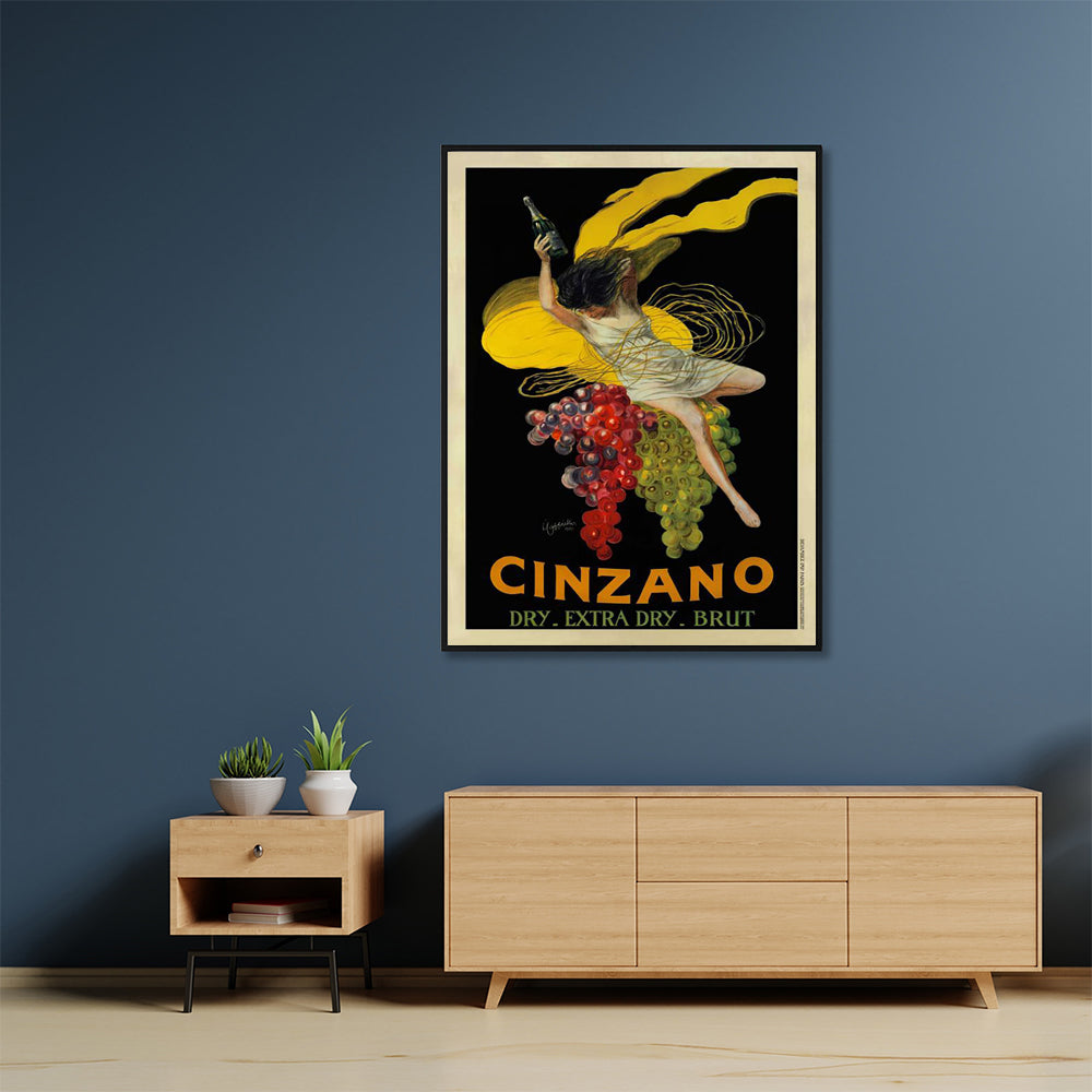 Wall Art 50cmx70cm Cinzano Black Frame Canvas 3