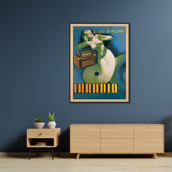 Wall Art 60cmx90cm Irradio Cinzano Black Frame Canvas 3