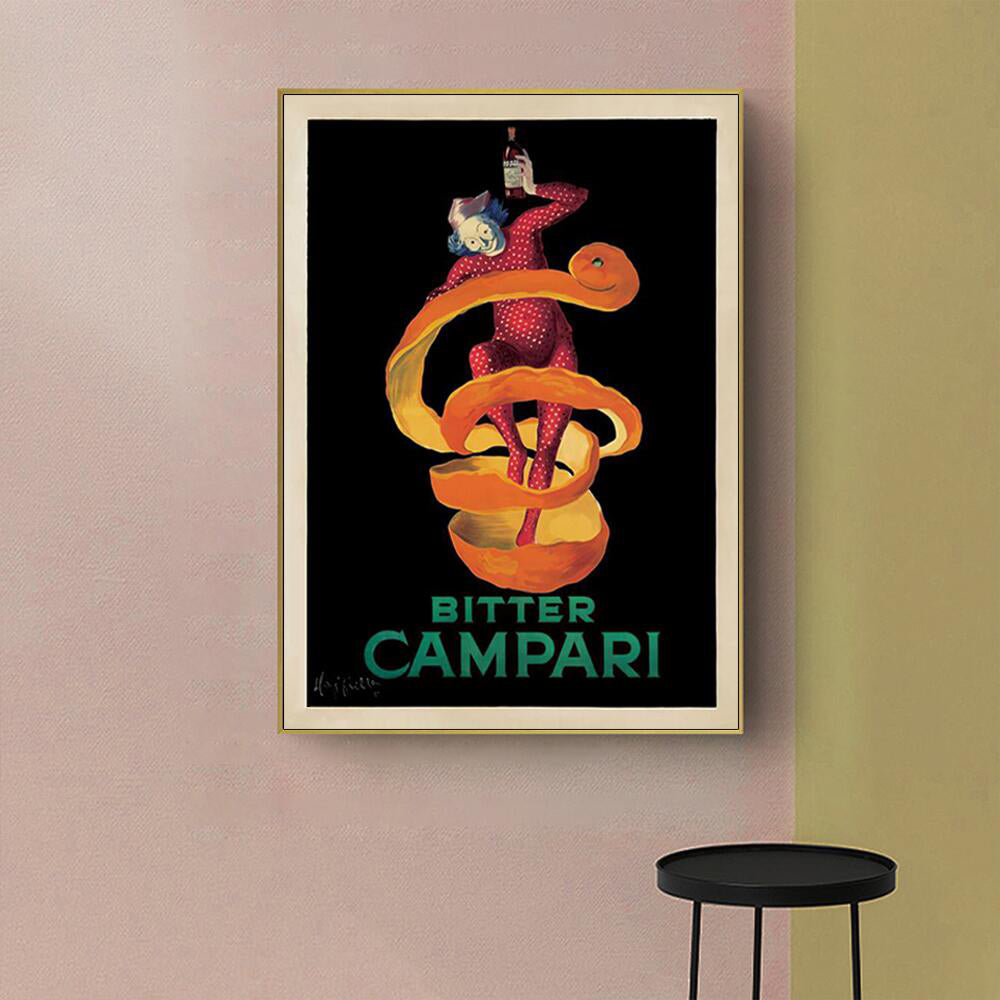 Wall Art 80cmx120cm Bitter Campari Gold Frame Canvas 3