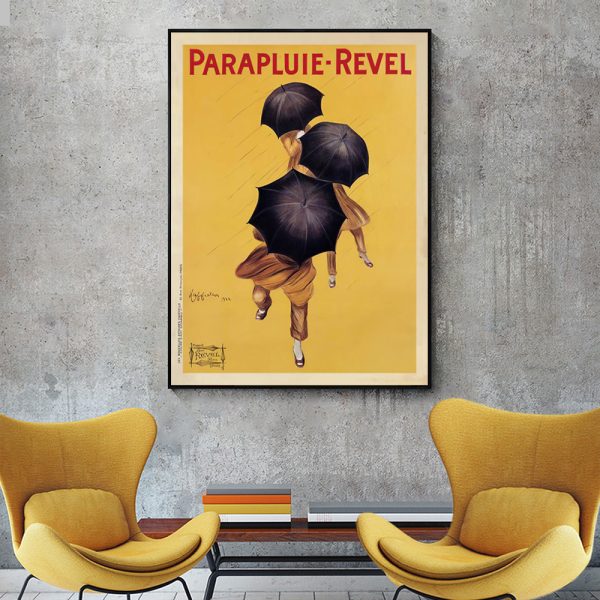 Wall Art 80cmx120cm Parapluie Revel Black Frame Canvas 3