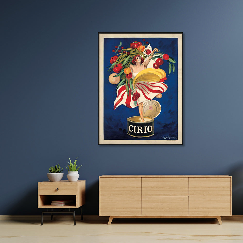 Wall Art 100cmx150cm Cirio By Leonetto Cappiello Black Frame Canvas 3