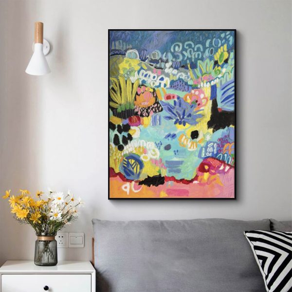 Wall Art 90cmx135cm Summer Smile B Black Frame Canvas 4