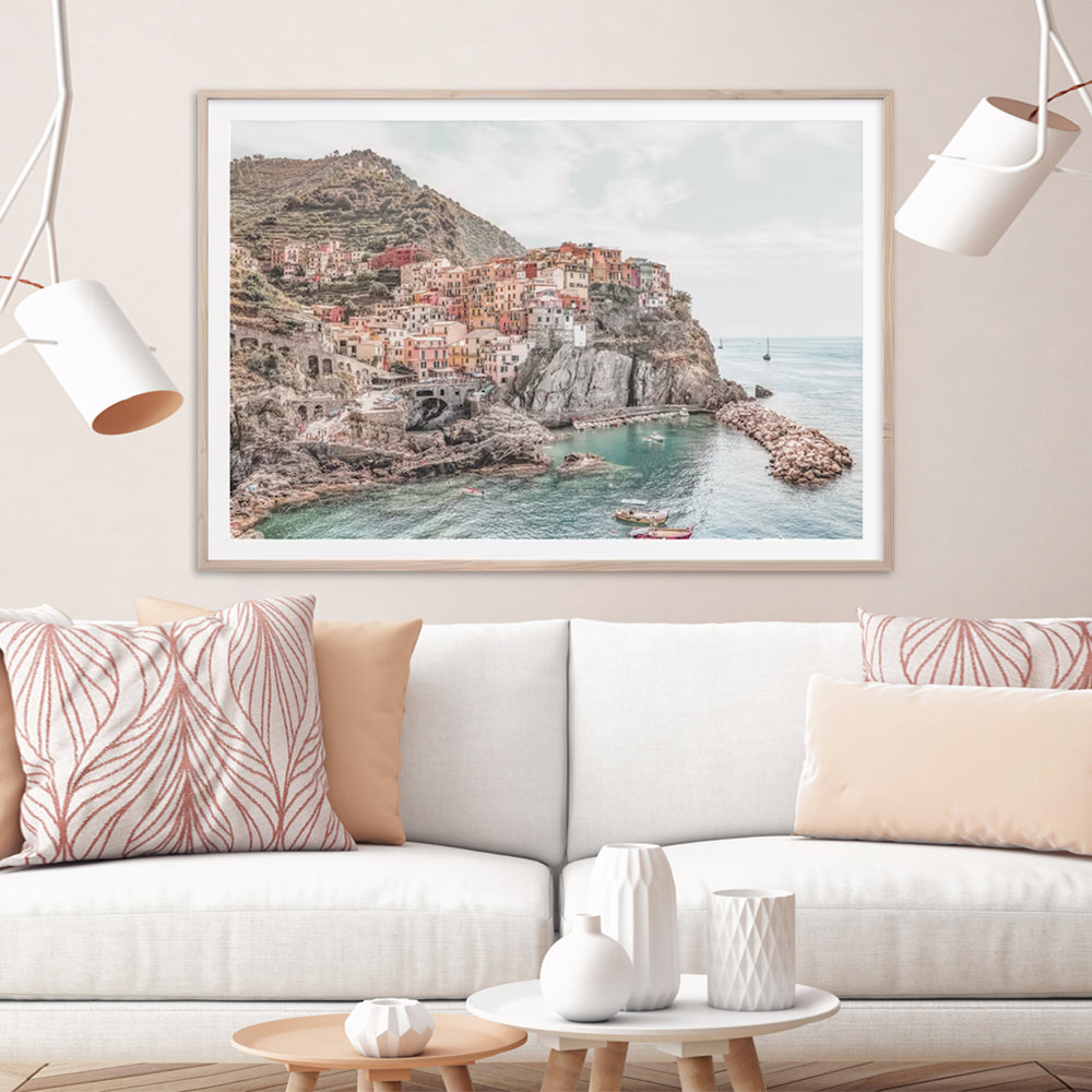 Wall Art 40cmx60cm Italy Cinque Terre Wood Frame Canvas 3