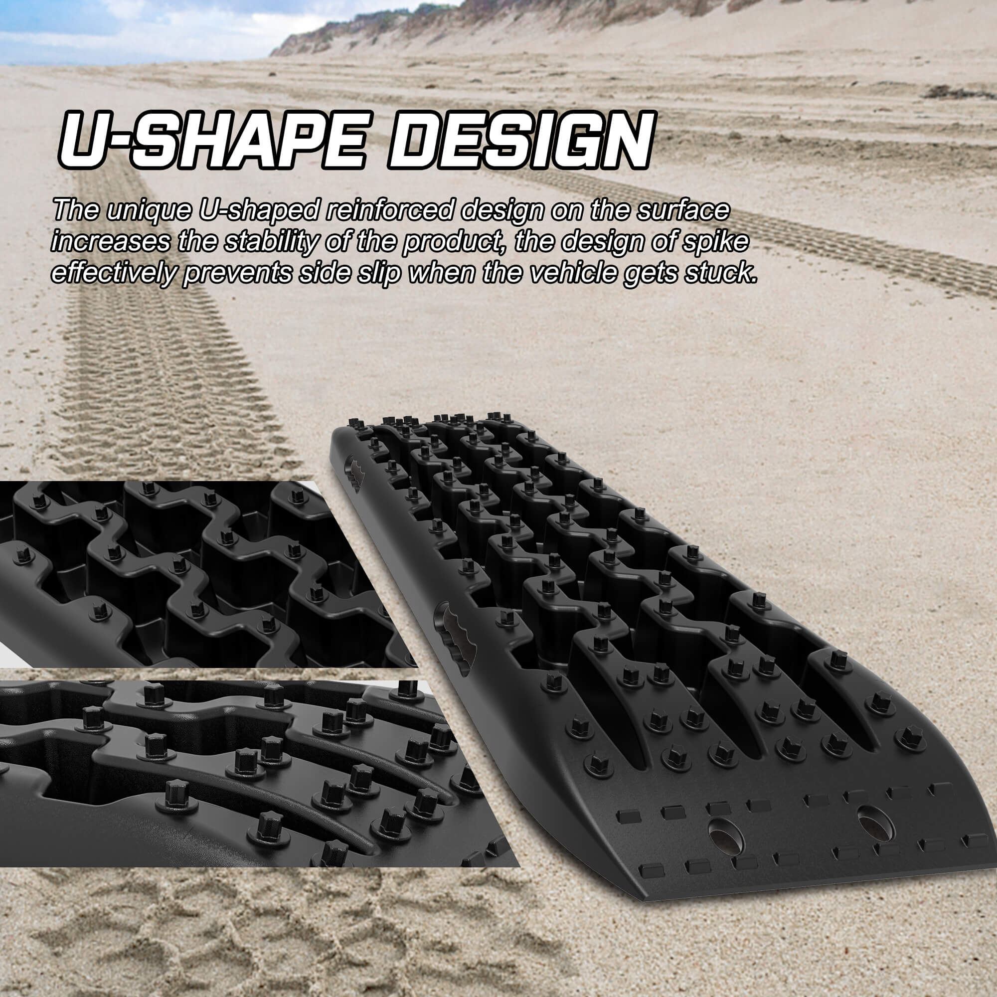 X-BULL Recovery Tracks Boards 10T 2PCS Snow Mud Essential Car Vehicle 4WD Carry Bag 6