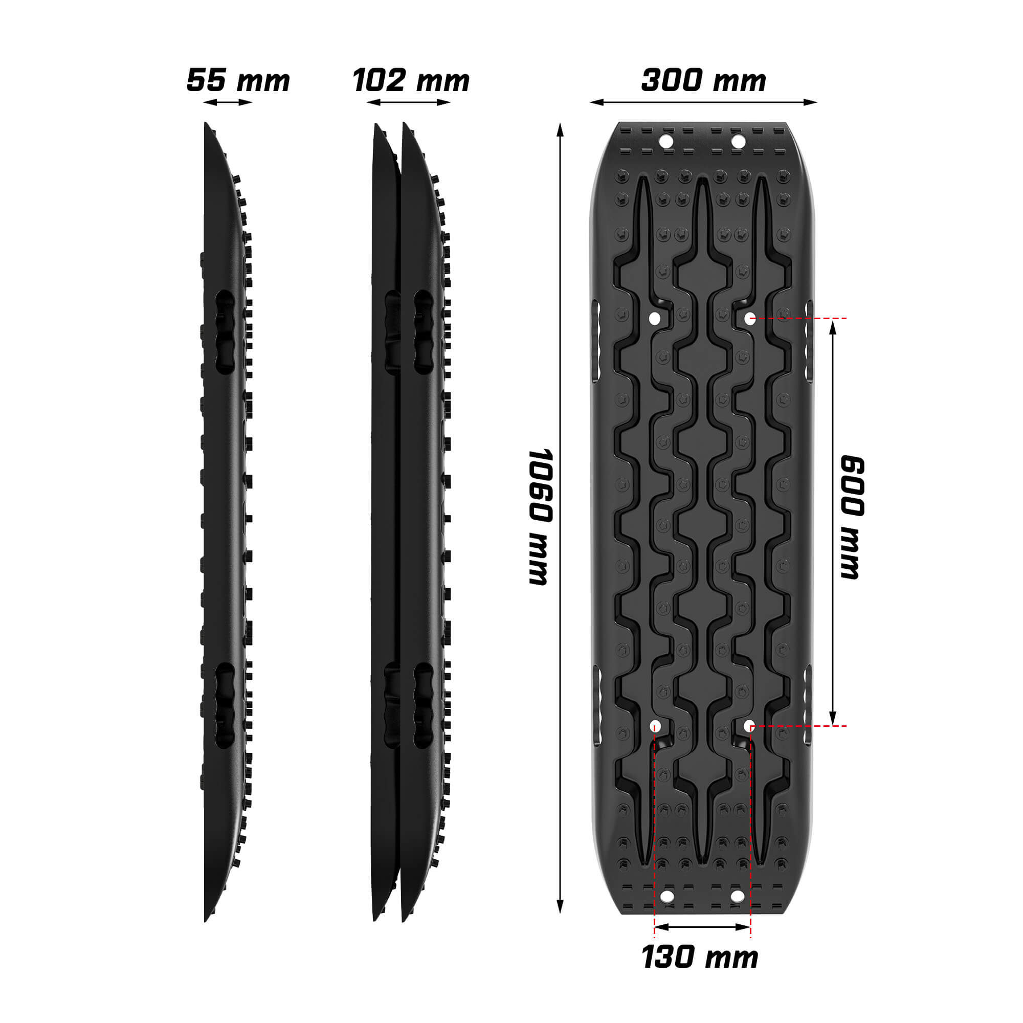 X-BULL Recovery Tracks Boards 10T 4PCS Snow Mud Essential Car Vehicle 4WD Carry Bag 6