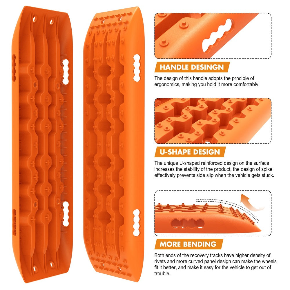X-BULL Recovery Tracks Gen 2.0 10T Sand Mud Snow 2 Pairs Offroad 4WD 4x4 2PC 91CM 4