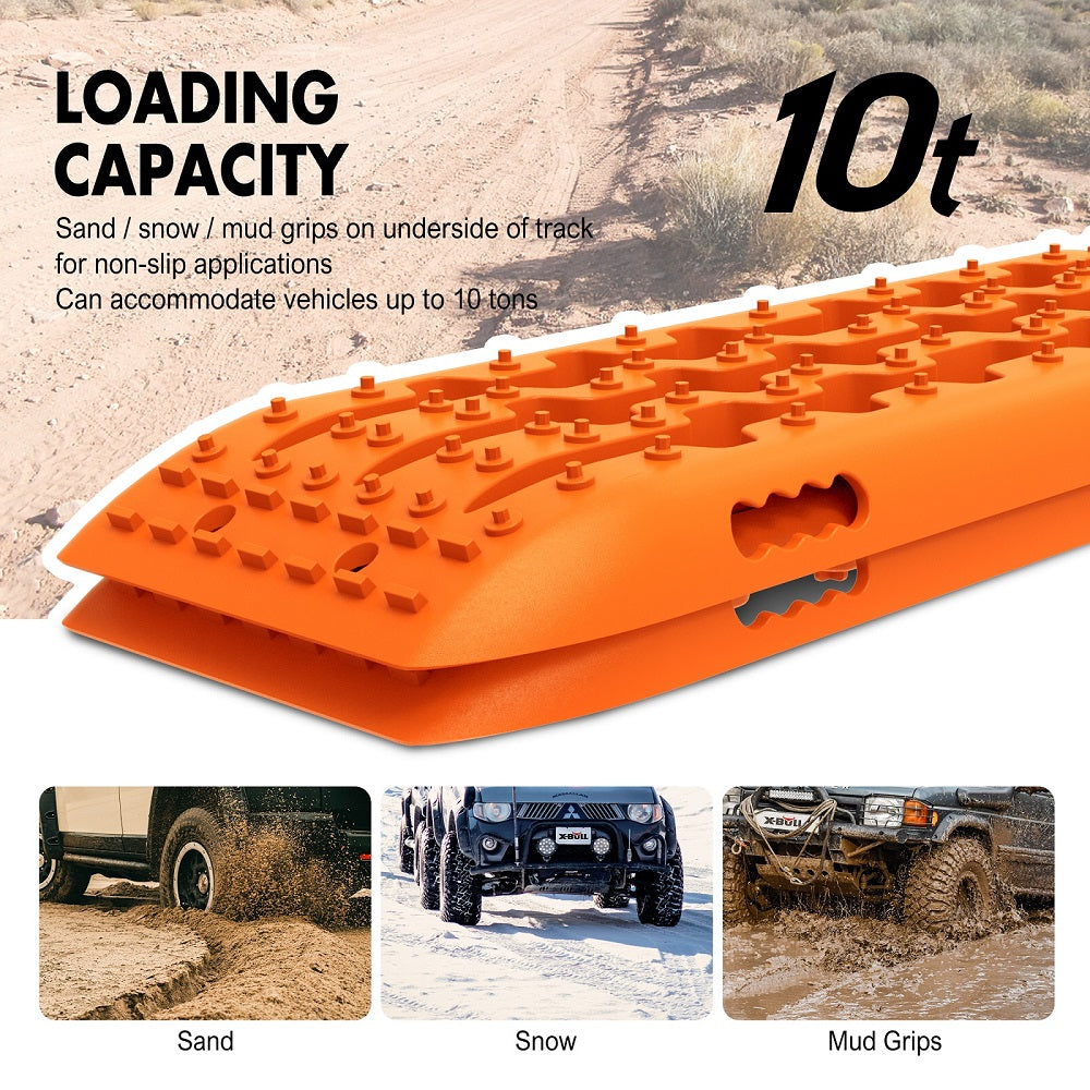 X-BULL Recovery Tracks Gen 2.0 10T Sand Mud Snow 2 Pairs Offroad 4WD 4x4 2PC 91CM 3