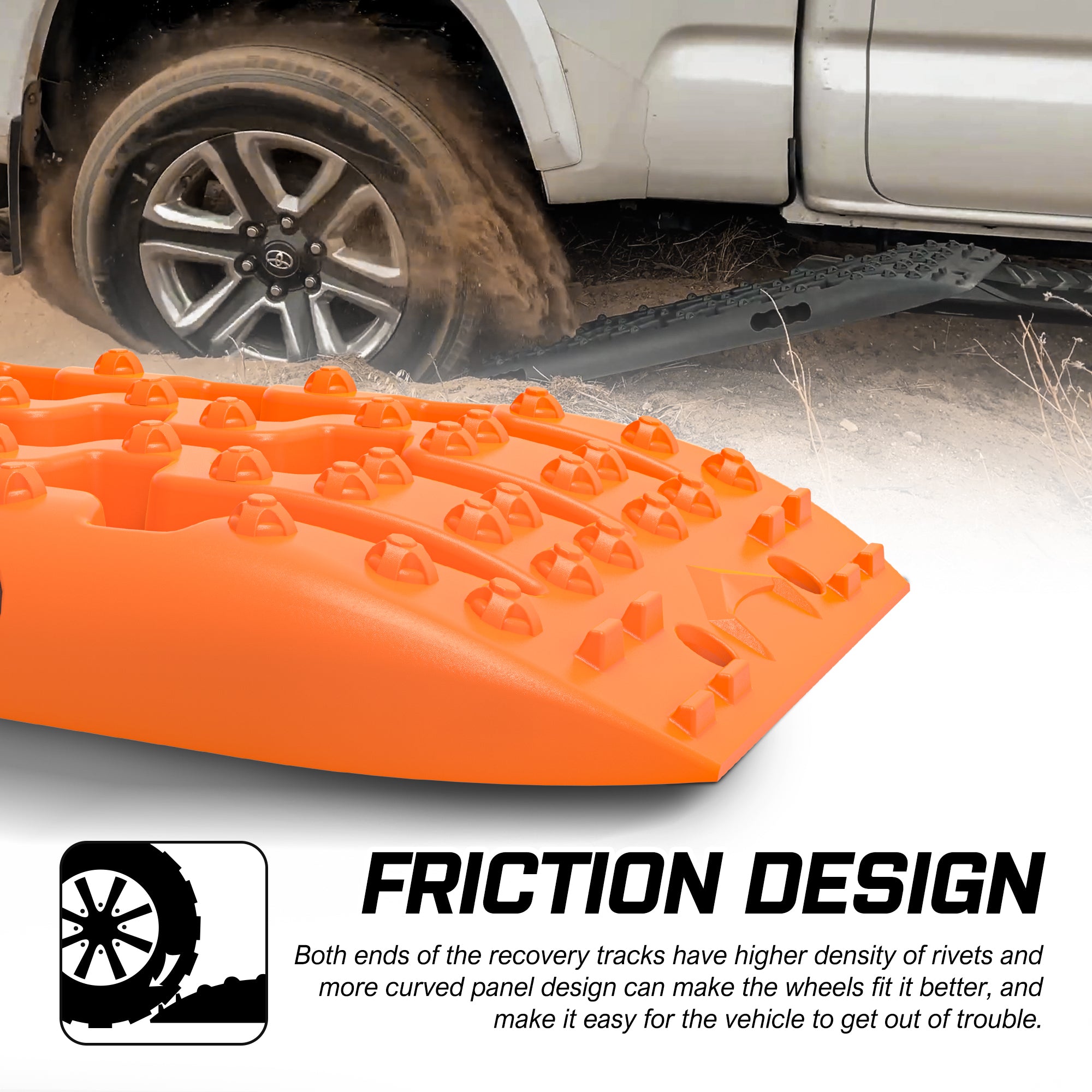 X-BULL Recovery tracks Boards 10T 2 Pairs Sand Mud Snow With Mounting Bolts pins 6
