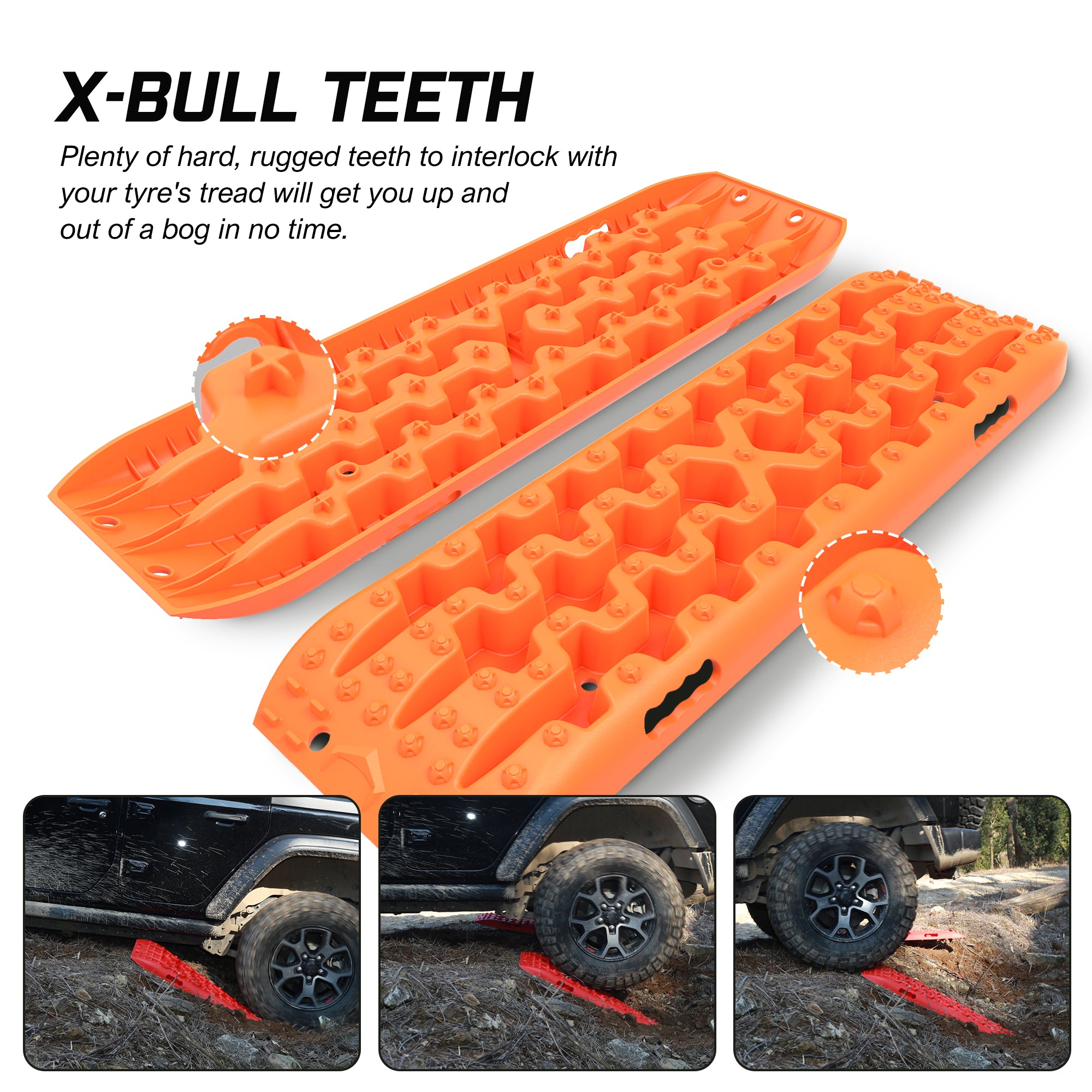 X-BULL Recovery tracks Boards 10T 2 Pairs Sand Mud Snow With Mounting Bolts pins 9