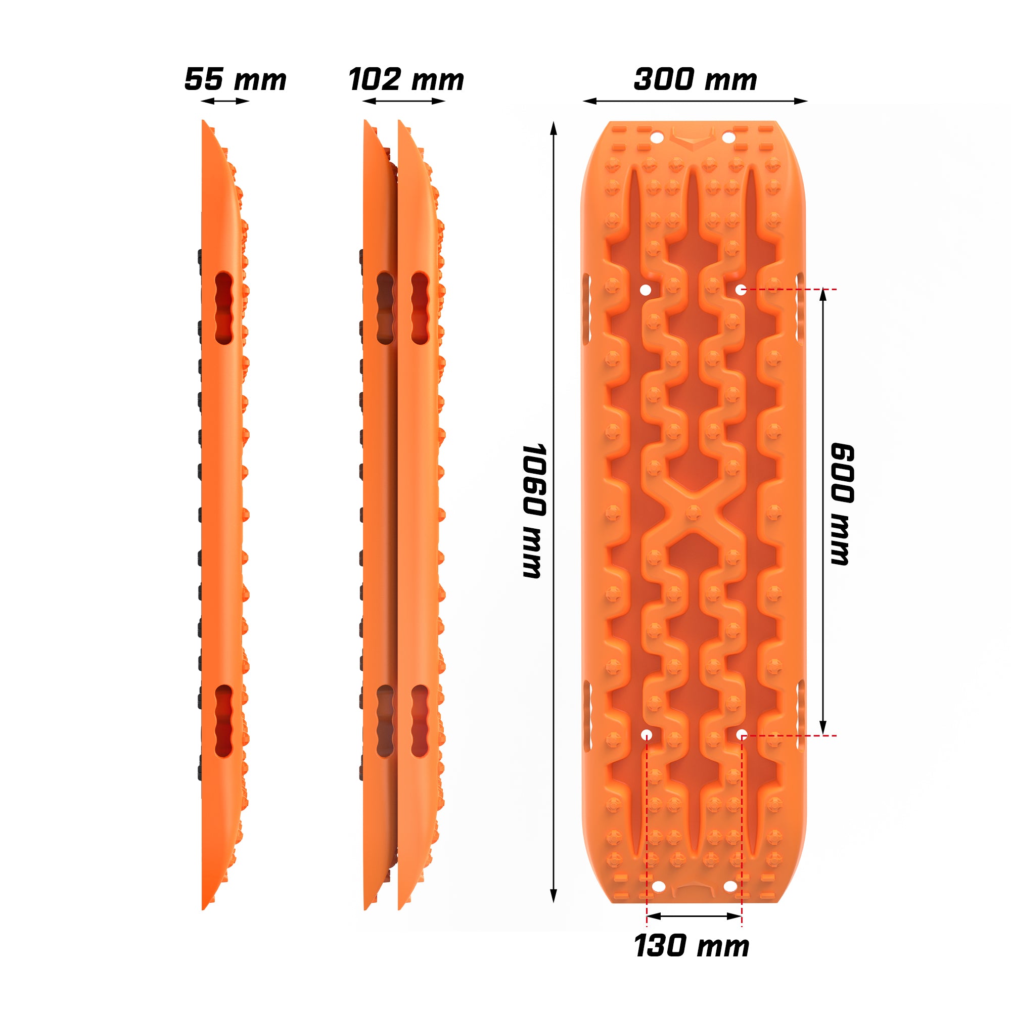 X-BULL Recovery tracks Boards 10T 2 Pairs Sand Mud Snow With Mounting Bolts pins 5