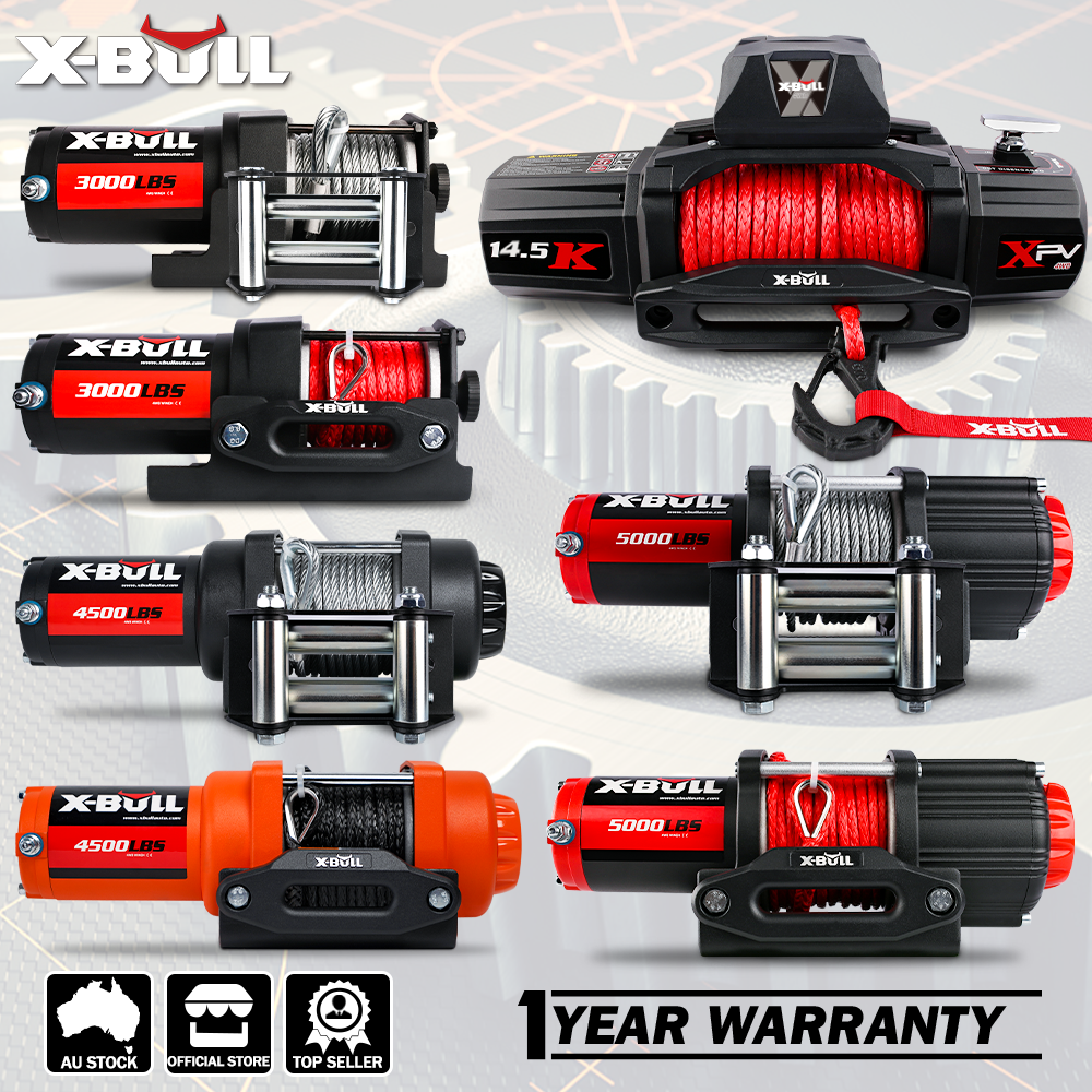 X-BULL Electric Winch 12V 3000LBS Steel Cable Wireless remote ATV UTV Boat Trailer 19