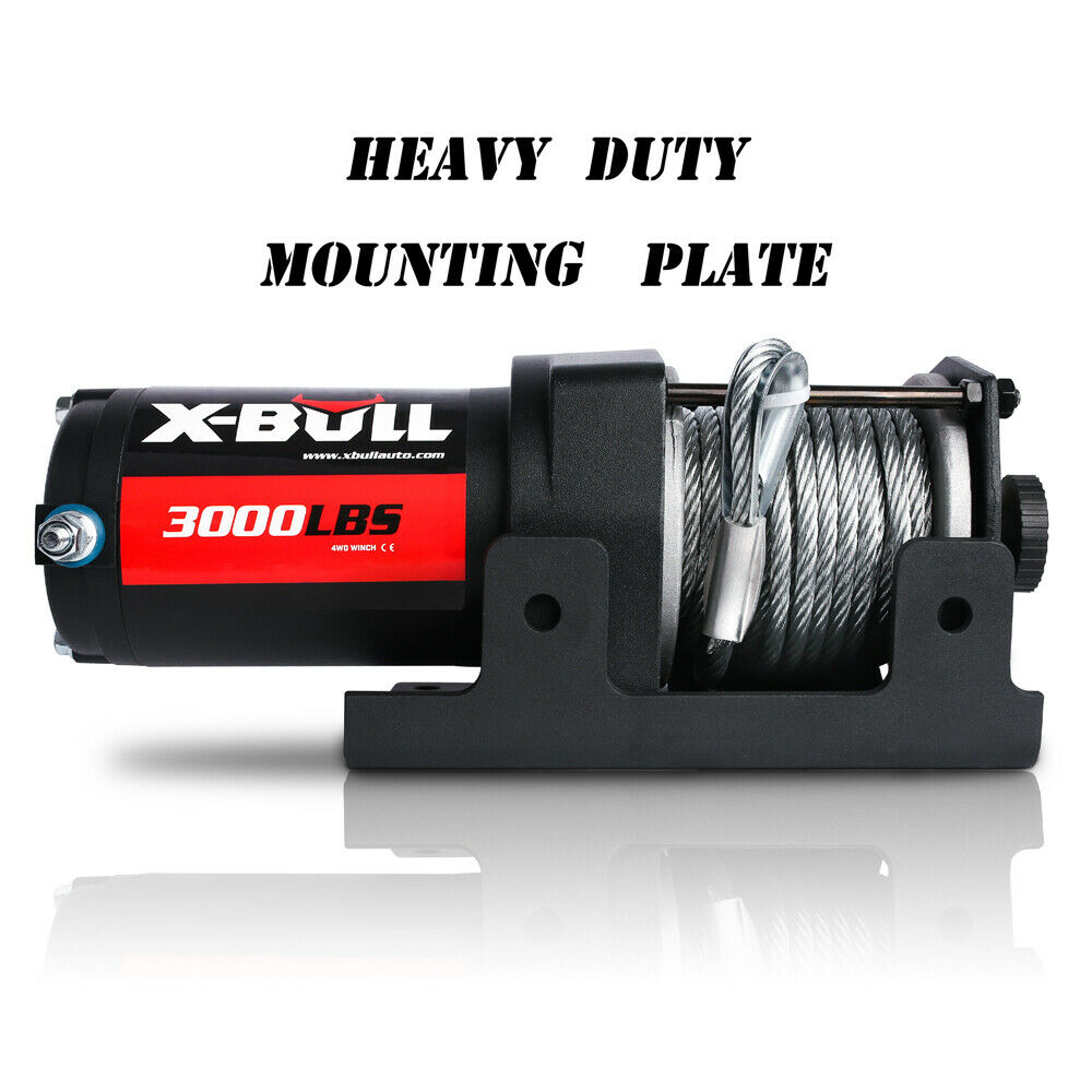 X-BULL Electric Winch 3000lbs/1360kg Wireless 12V Steel Cable ATV 4WD BOAT 4X4 8