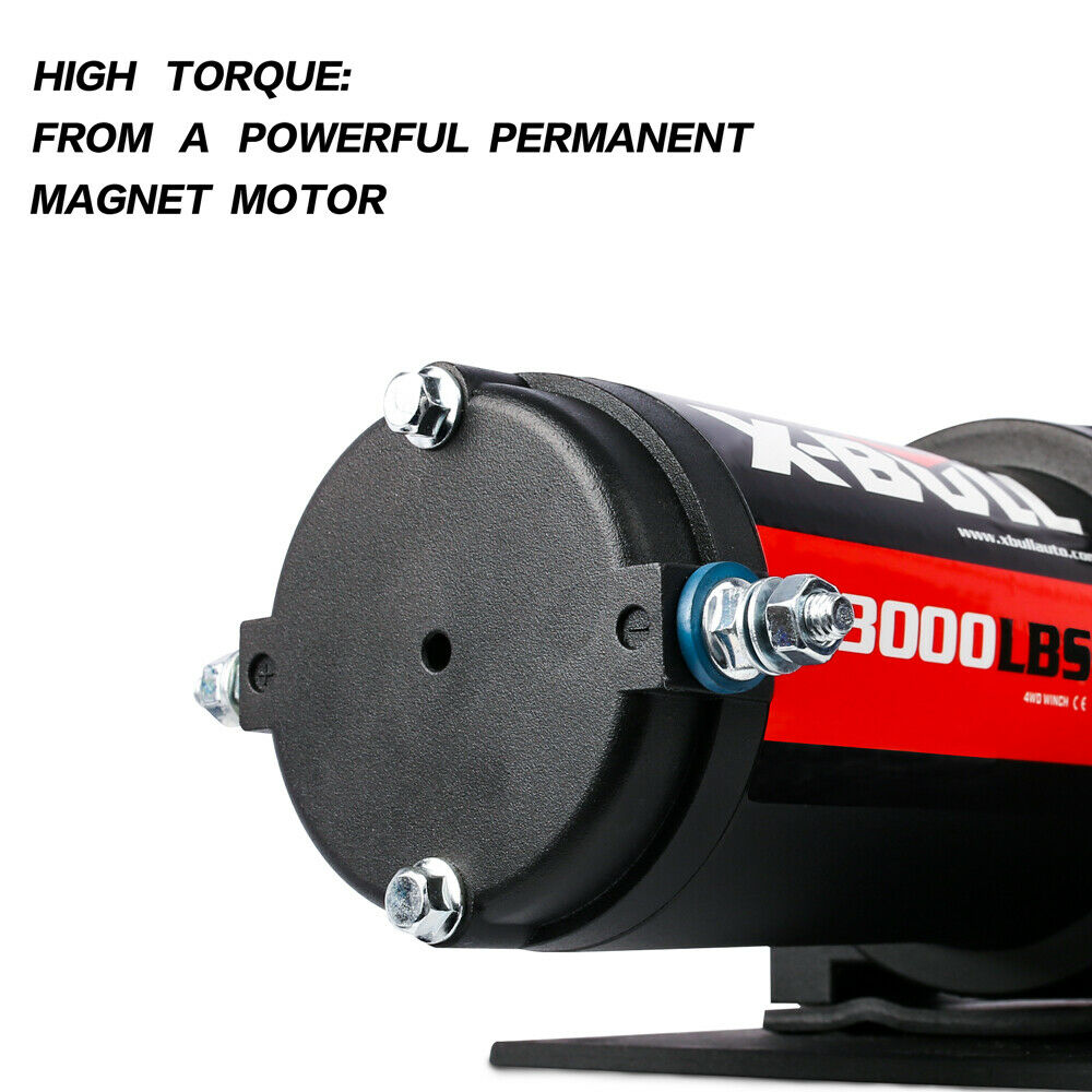 X-BULL Electric Winch 12V Wireless 3000lbs/1360kg Synthetic Rope BOAT ATV 4WD 4