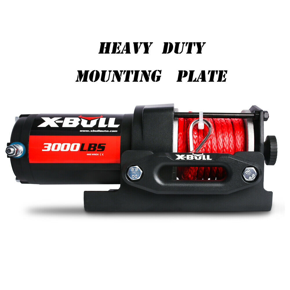 X-BULL Electric Winch 12V Wireless 3000lbs/1360kg Synthetic Rope BOAT ATV 4WD 7