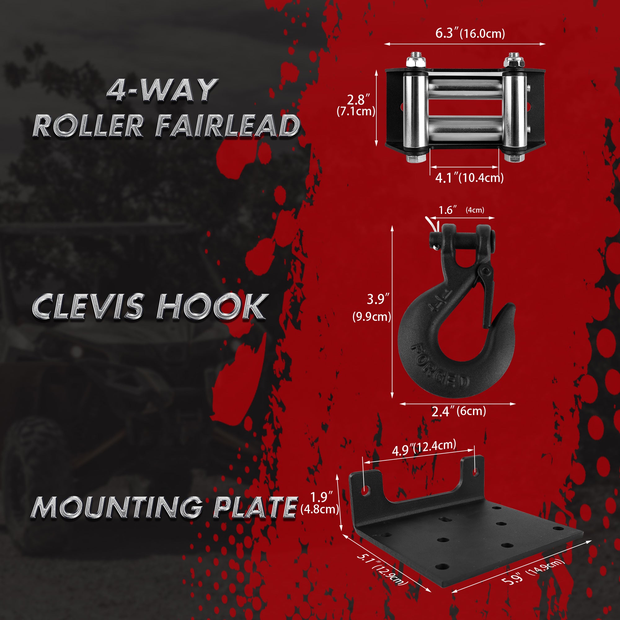 X-BULL Electric Winch 12V 5000LBS Wireless 15.2M Steel Cable ATV UTV 4WD Boat 9