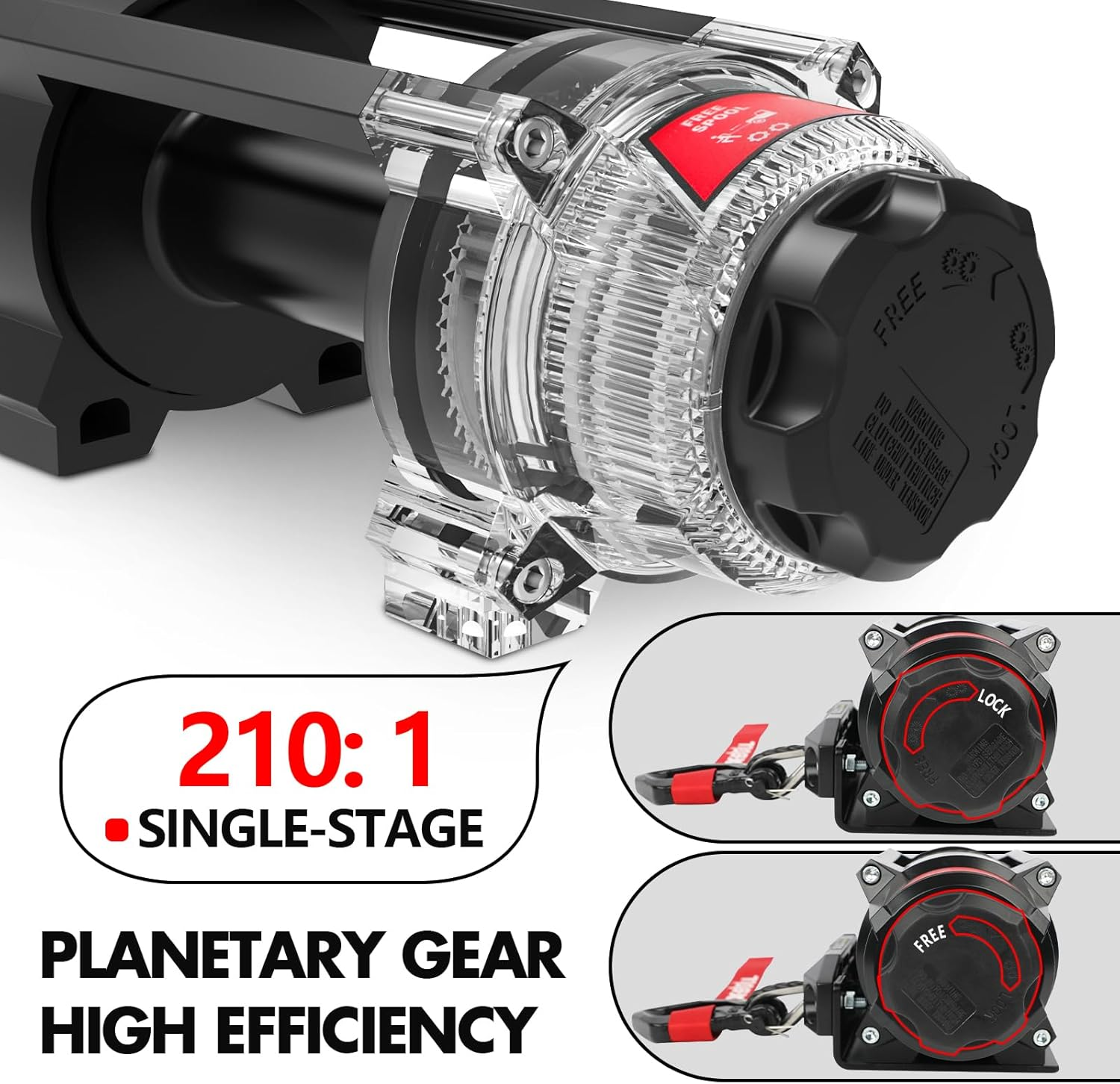 X-BULL 6000lbs Electric Winch 12V Synthetic Rope Towing Trailer ATV UTV BOAT Upgraded version 5