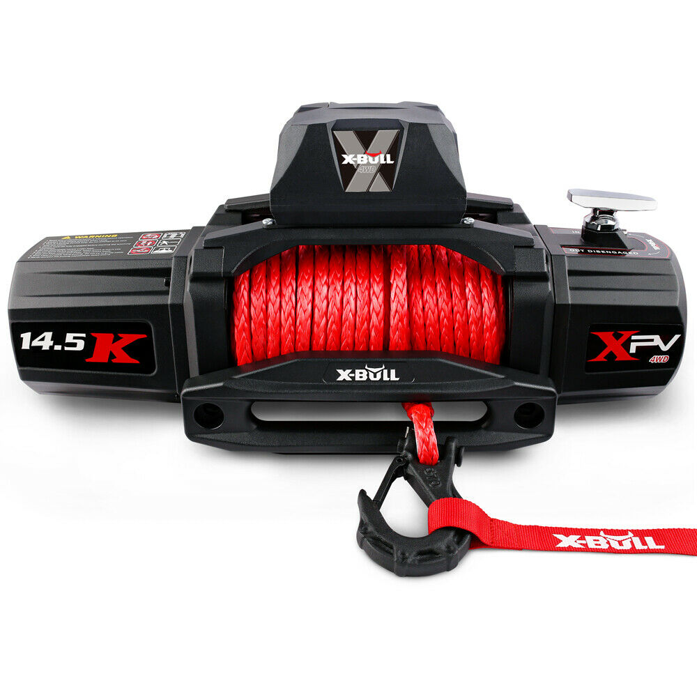 X-BULL Electric Winch 12V Synthetic Rope Wireless 14500LB Remote 4X4 4WD Boat 9