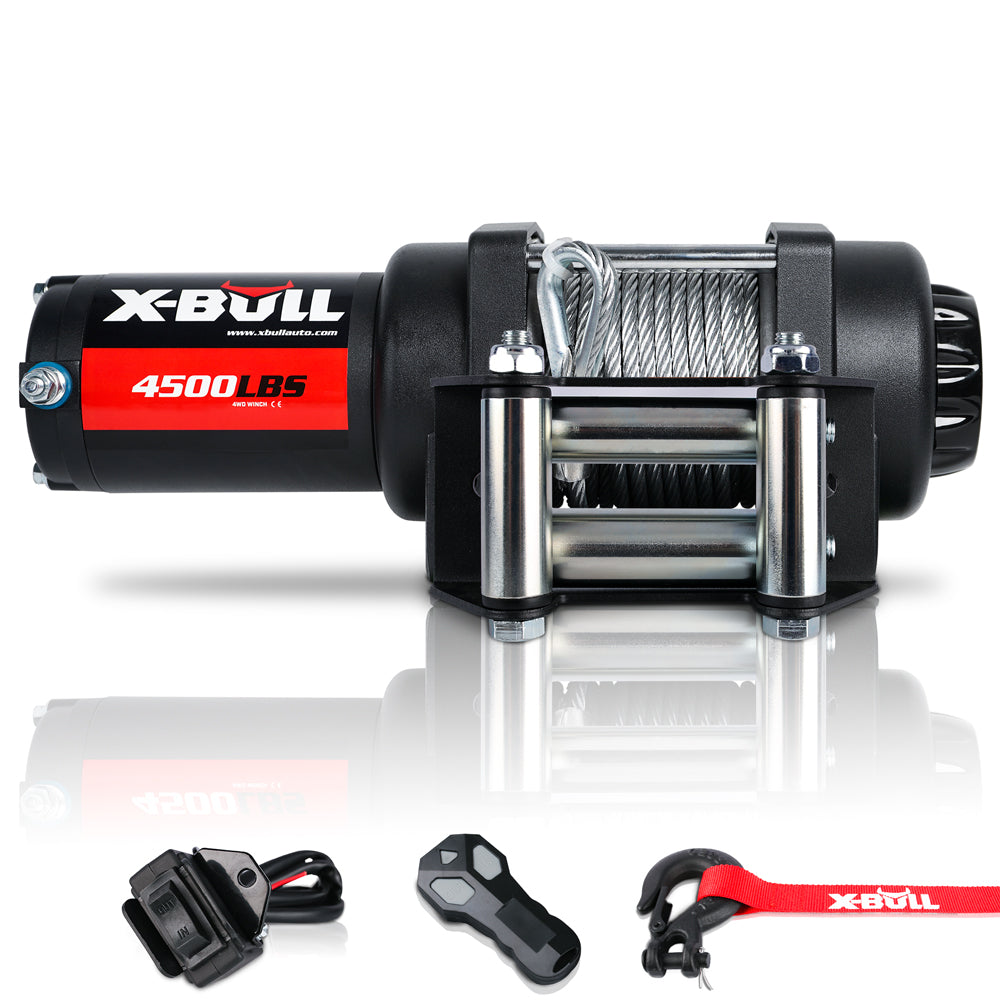 X-BULL Electric Winch 12V 4500LBS Steel Cable Wireless remote ATV UTV Boat Trailer 9