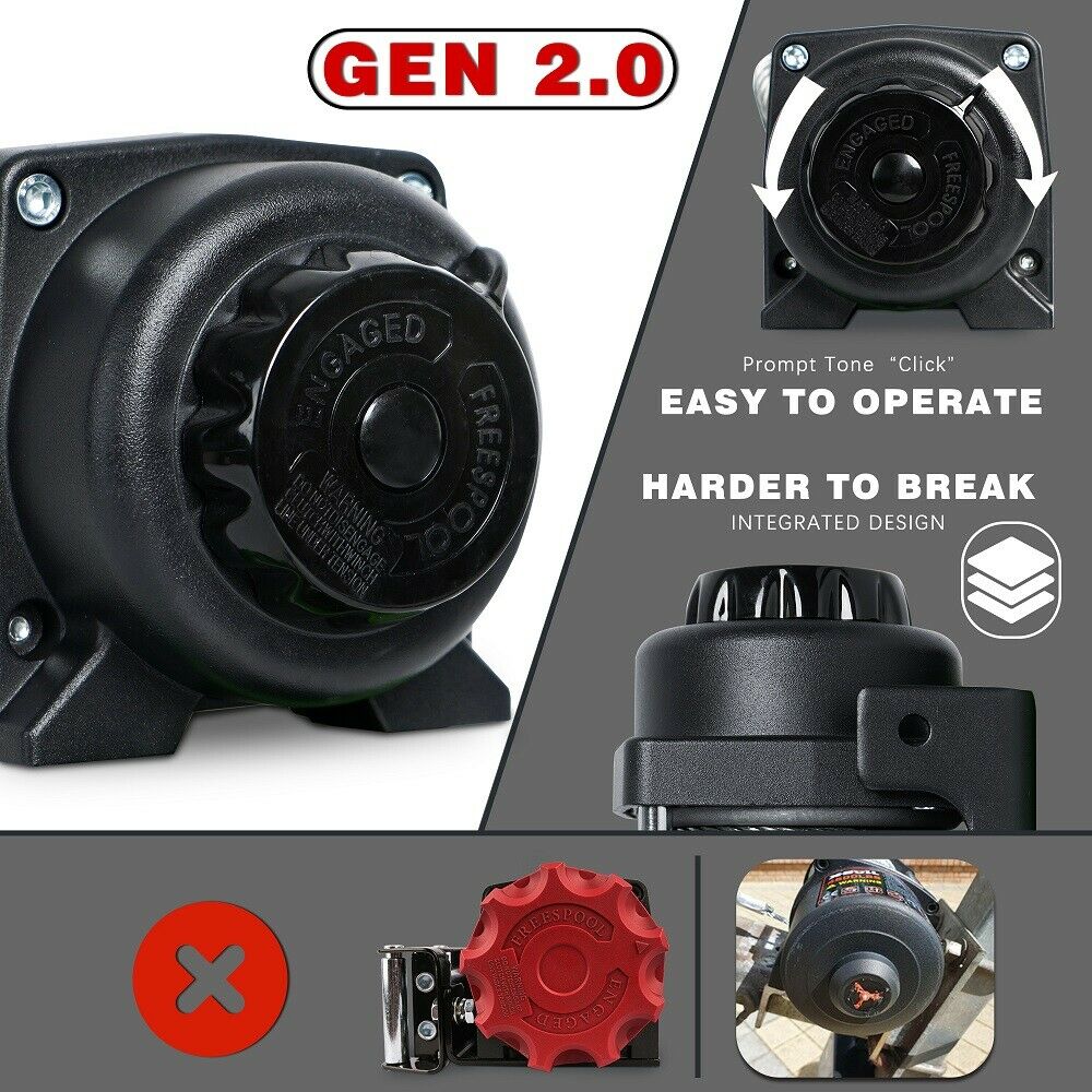 X-BULL Electric Winch 4500LBS/2041KG Steel Cable Wireless Remote Boat ATV 4WD 4