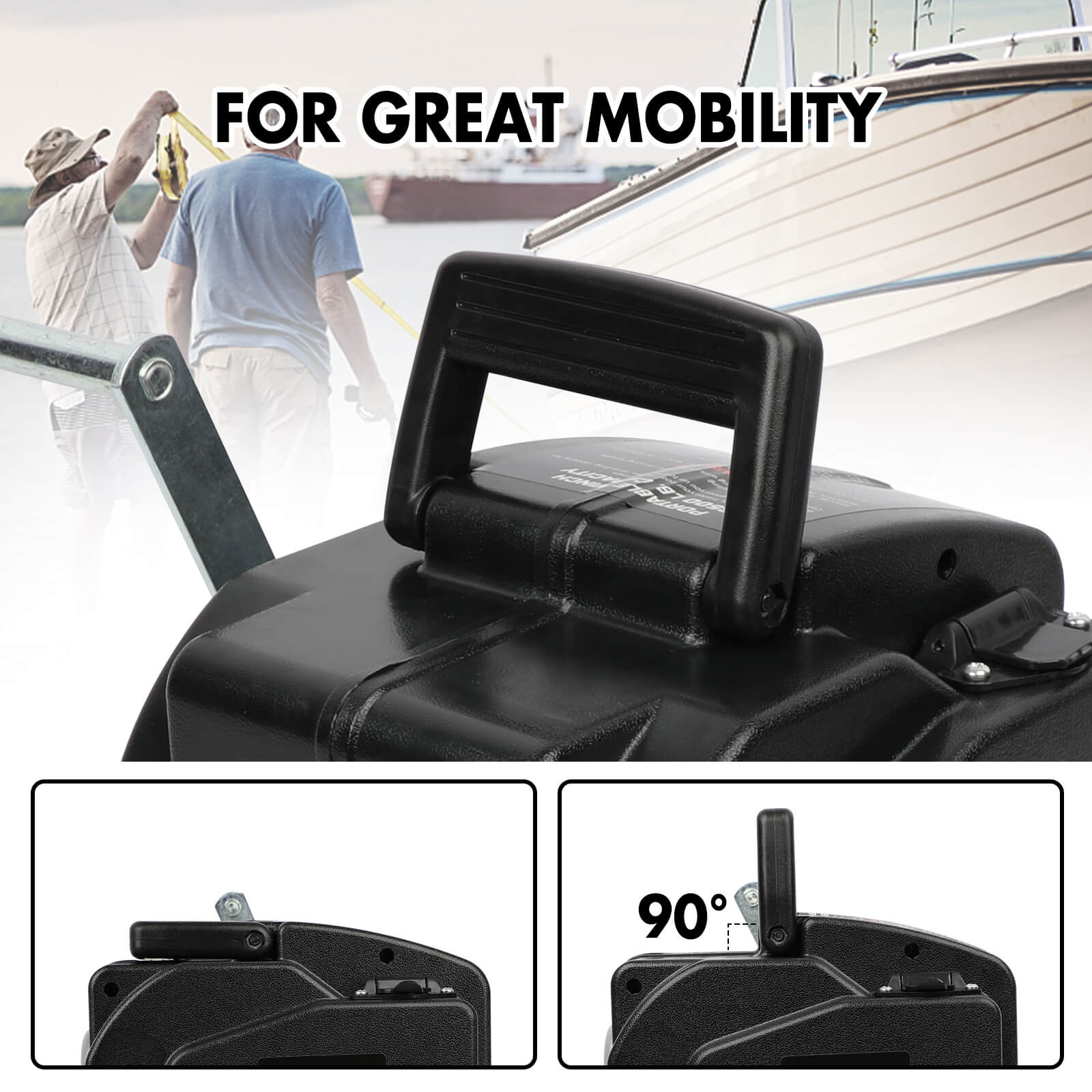 X-BULL Electric Boat Winch 12V 6500LBS Portable Detachable Steel Cable Marine Ship 3000KG 4WD 9