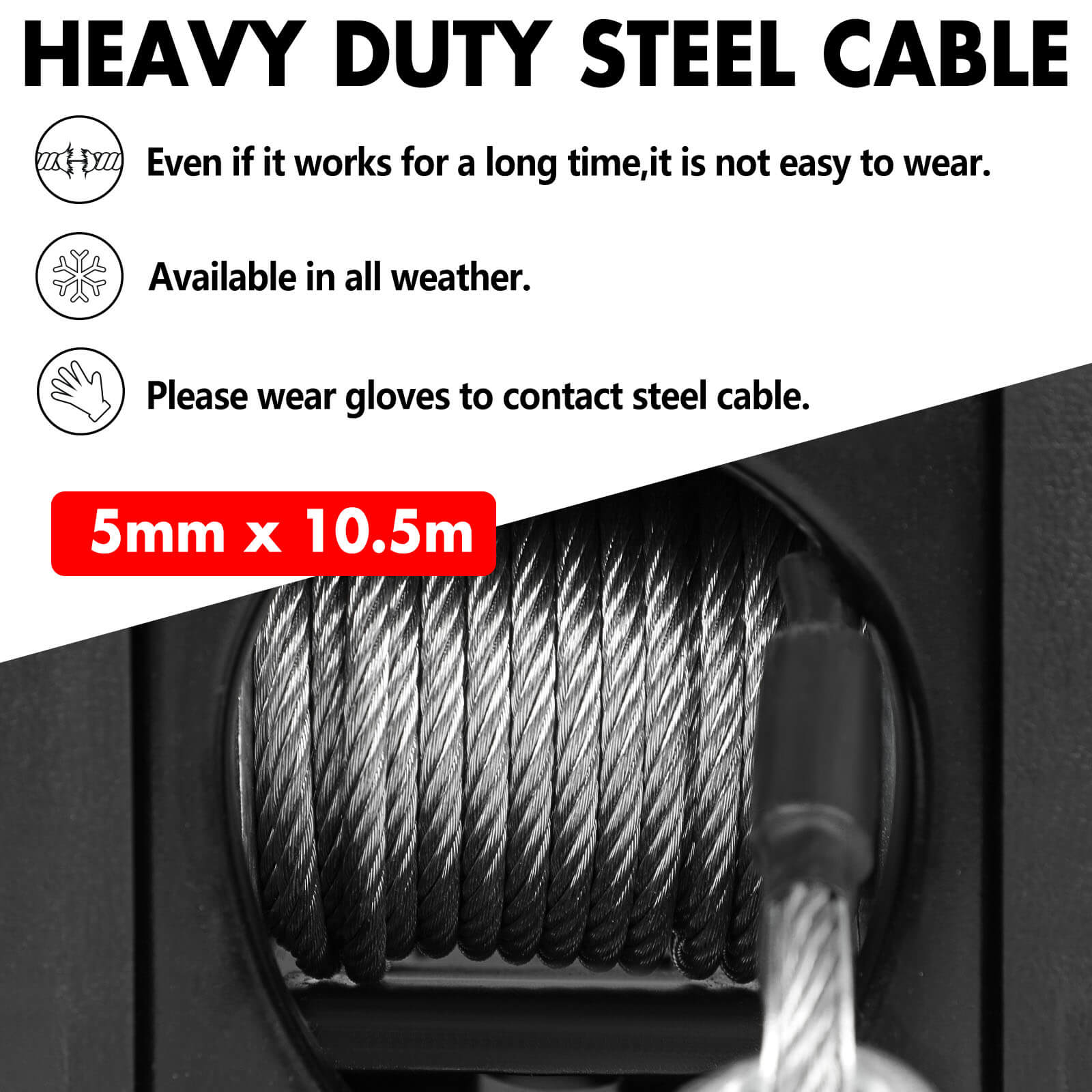 X-BULL 5000LBS Electric Boat Winch 12V Portable Detachable Marine Ship Trailer Winch 6