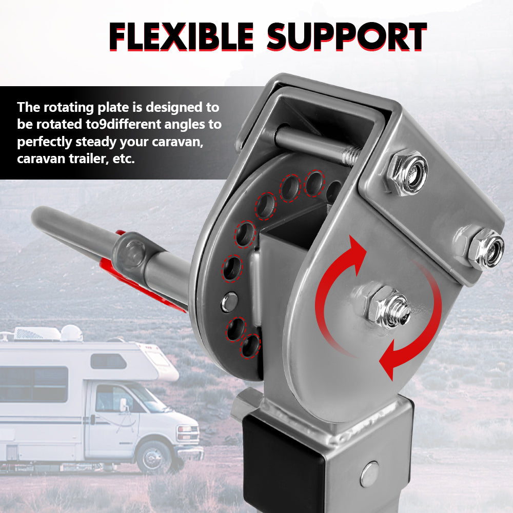 X-BULL Drop Down Corner Legs 440MM- 560MM Caravan Corner Stabilizer 1200LBS 2PCS Silver 6