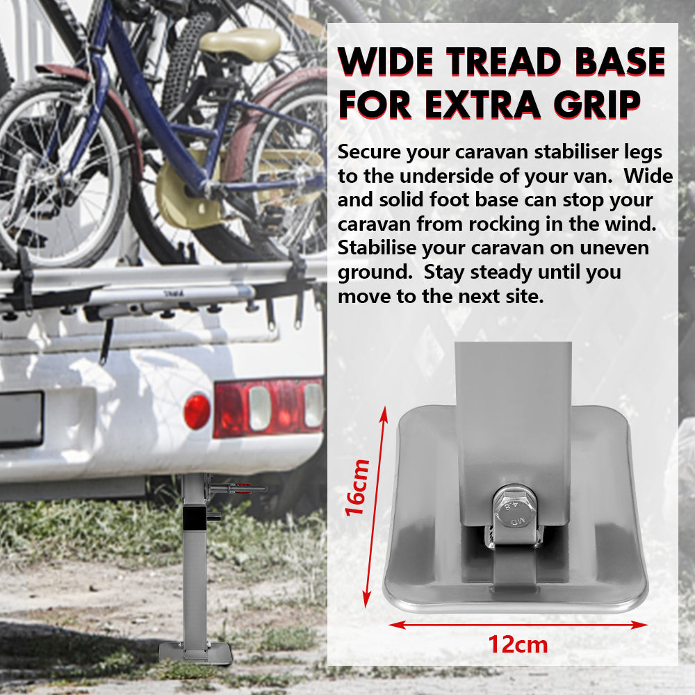 X-BULL Drop Down Corner Legs 440MM- 560MM Caravan Corner Stabilizer 1200LBS 2PCS Silver 9