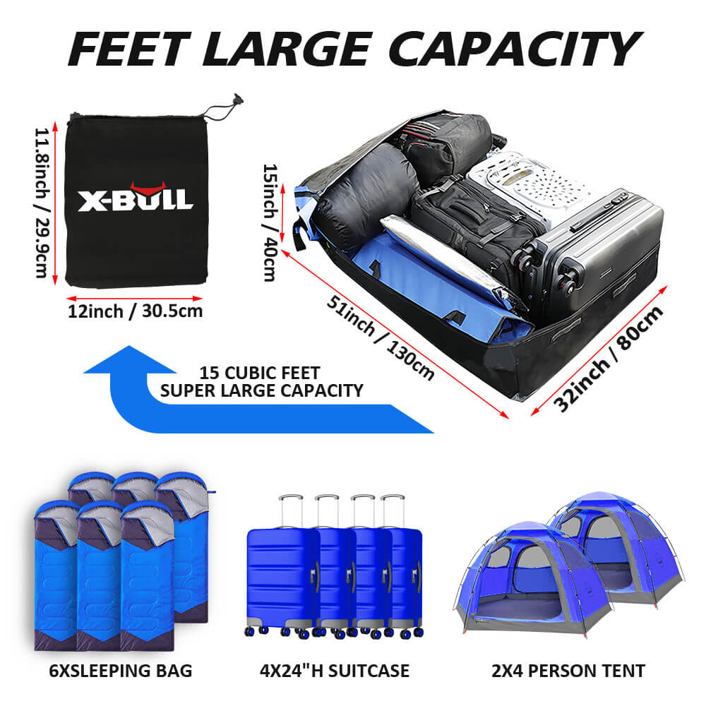 X-BULL Waterproof Car Roof Top Rack Carrier ravel Cargo Luggage Cube Bag Trave 425L 3