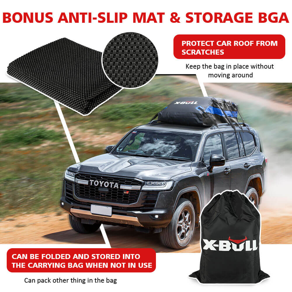 X-BULL Waterproof Car Roof Top Rack Carrier ravel Cargo Luggage Cube Bag Trave 425L 4