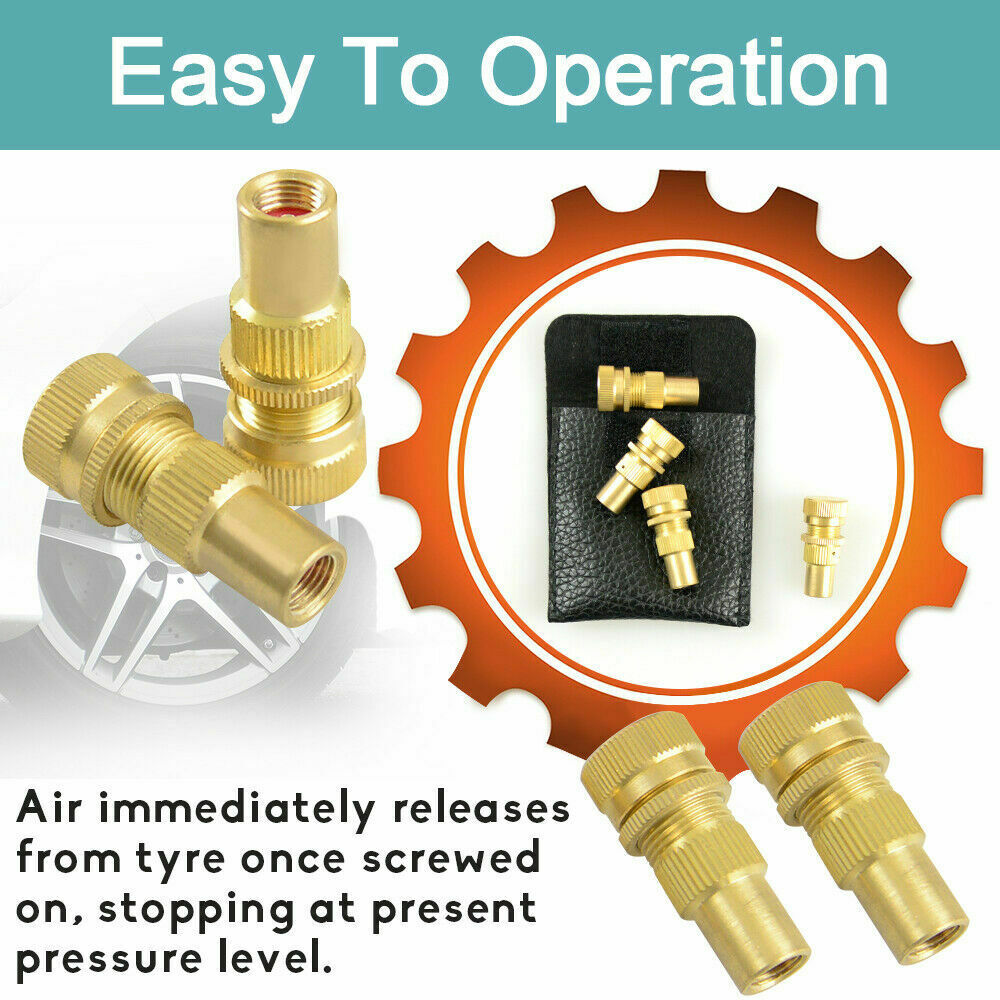 X-BULL Tyre Deflators Brass Air Deflator 0-60 PSI Tire Valve Core Tool Automatic 6