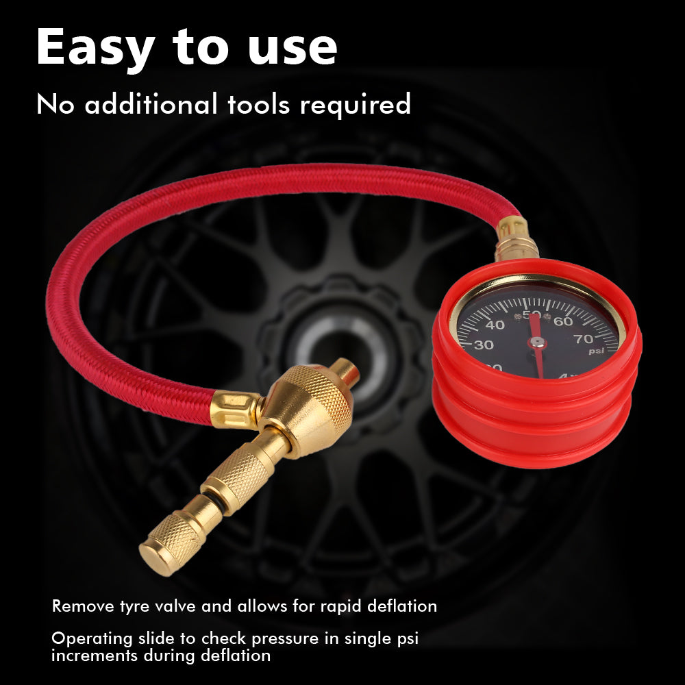 X-BULL Tyre Deflators Tire Automatic 4WD Pressure Gauge 4 Brass Deflator 5