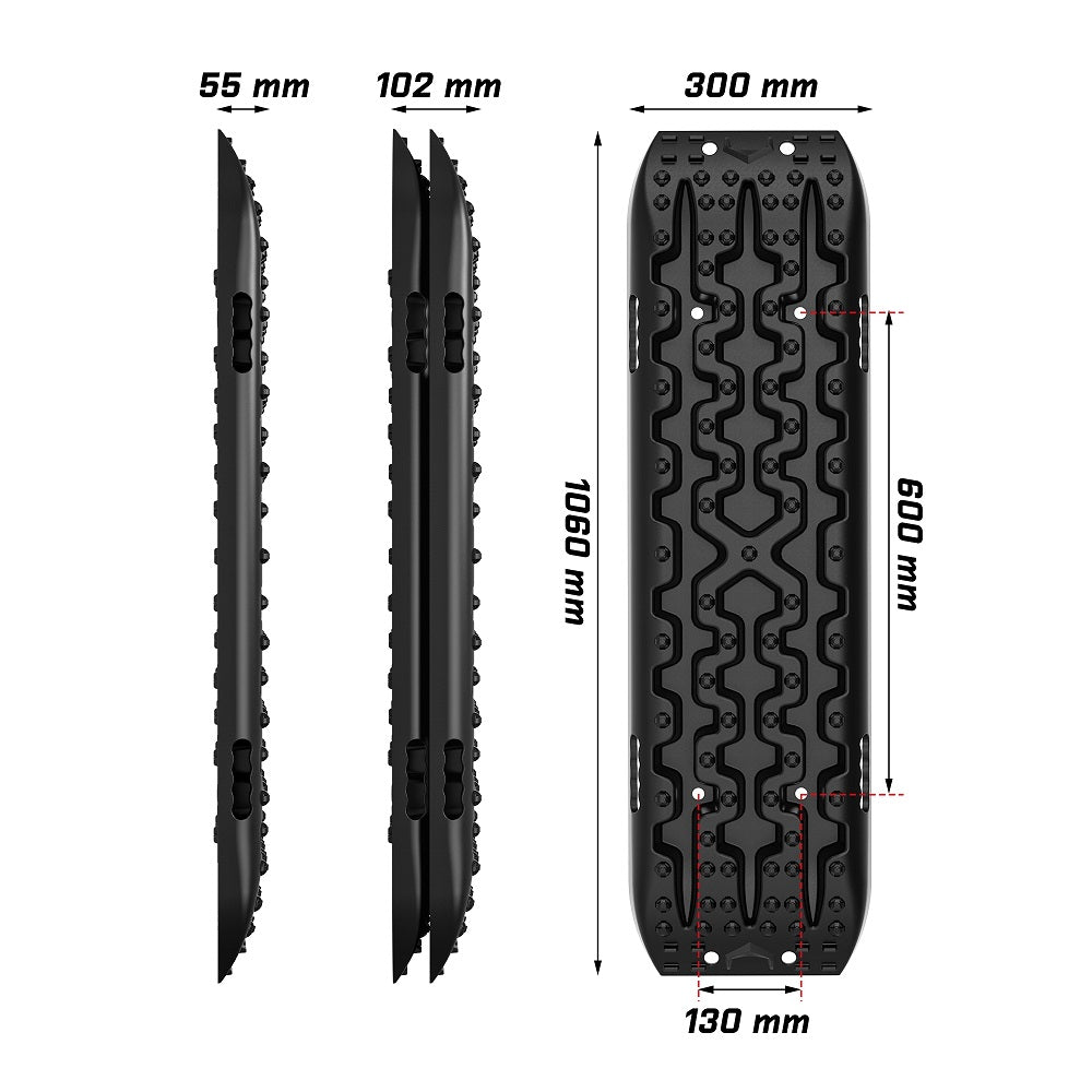 X-BULL Recovery tracks Sand tracks KIT Carry bag mounting pin Sand/Snow/Mud 10T 4WD-black Gen3.0 4