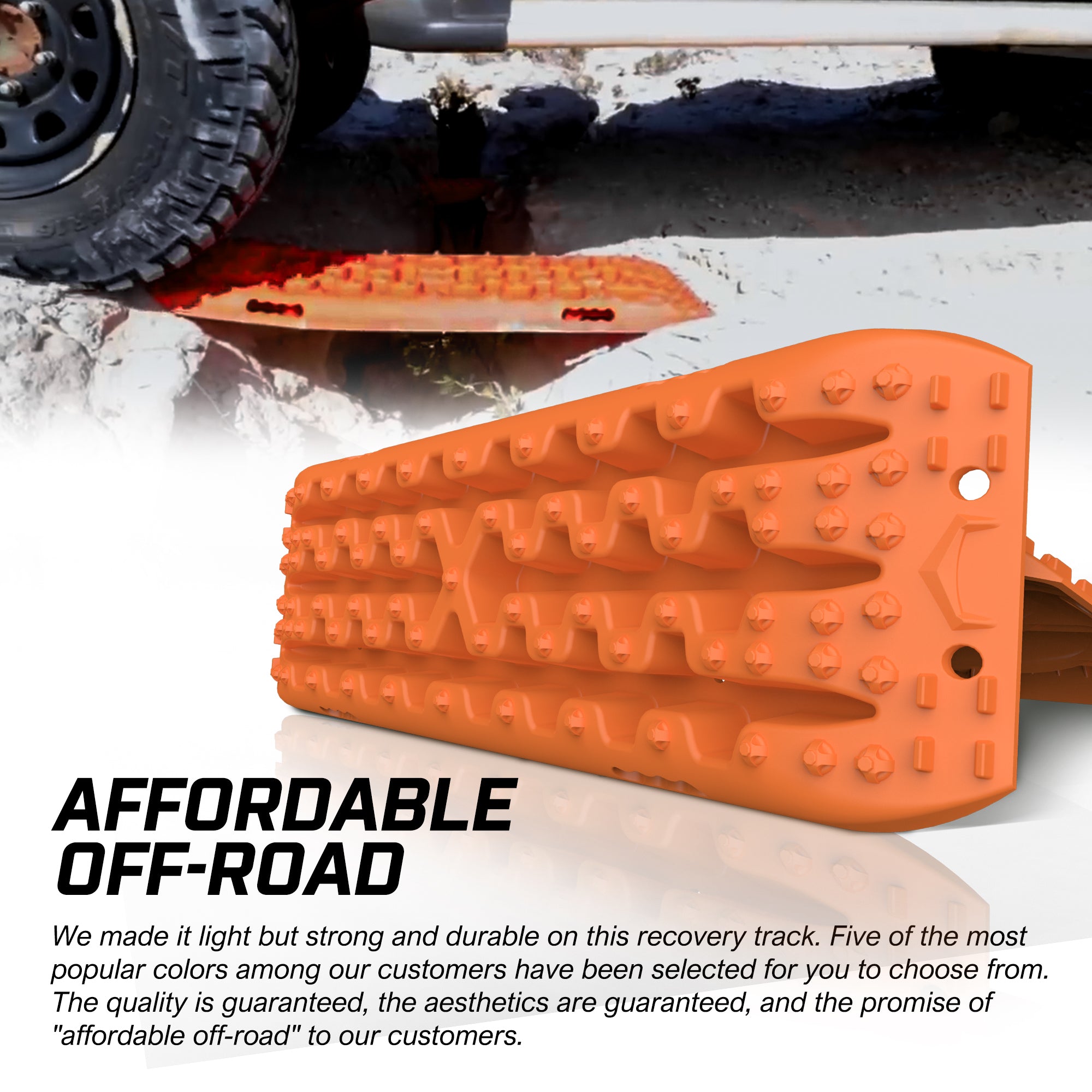 X-BULL Recovery tracks Sand tracks KIT Carry bag mounting pin Sand/Snow/Mud 10T 4WD-Orange Gen3.0 6